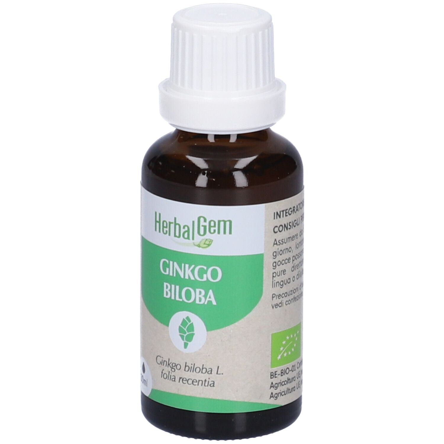 Herbalgem Ginko Biloba Giovani Foglie Concentrato di Gemme Fresche Gocce