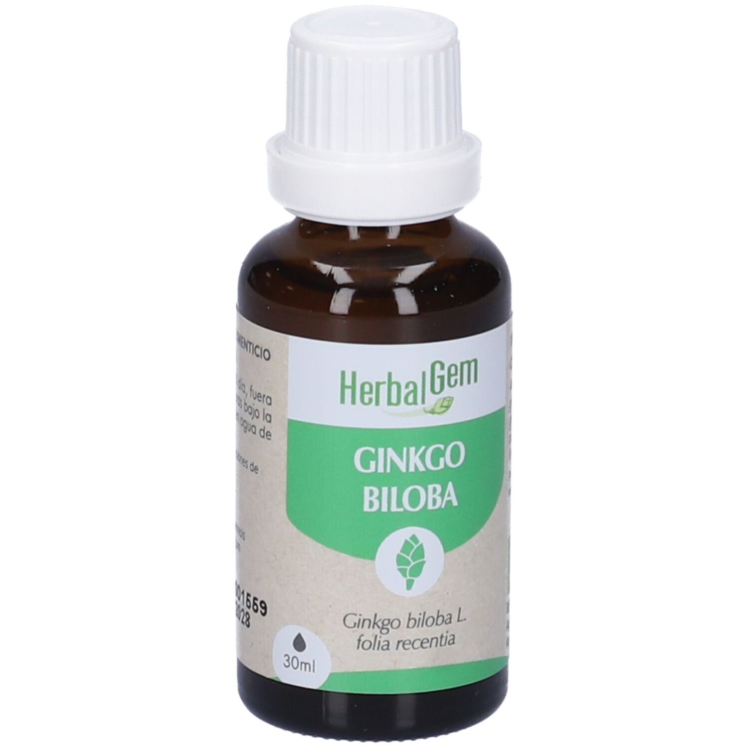 Herbalgem Ginko Biloba Giovani Foglie Concentrato di Gemme Fresche Gocce