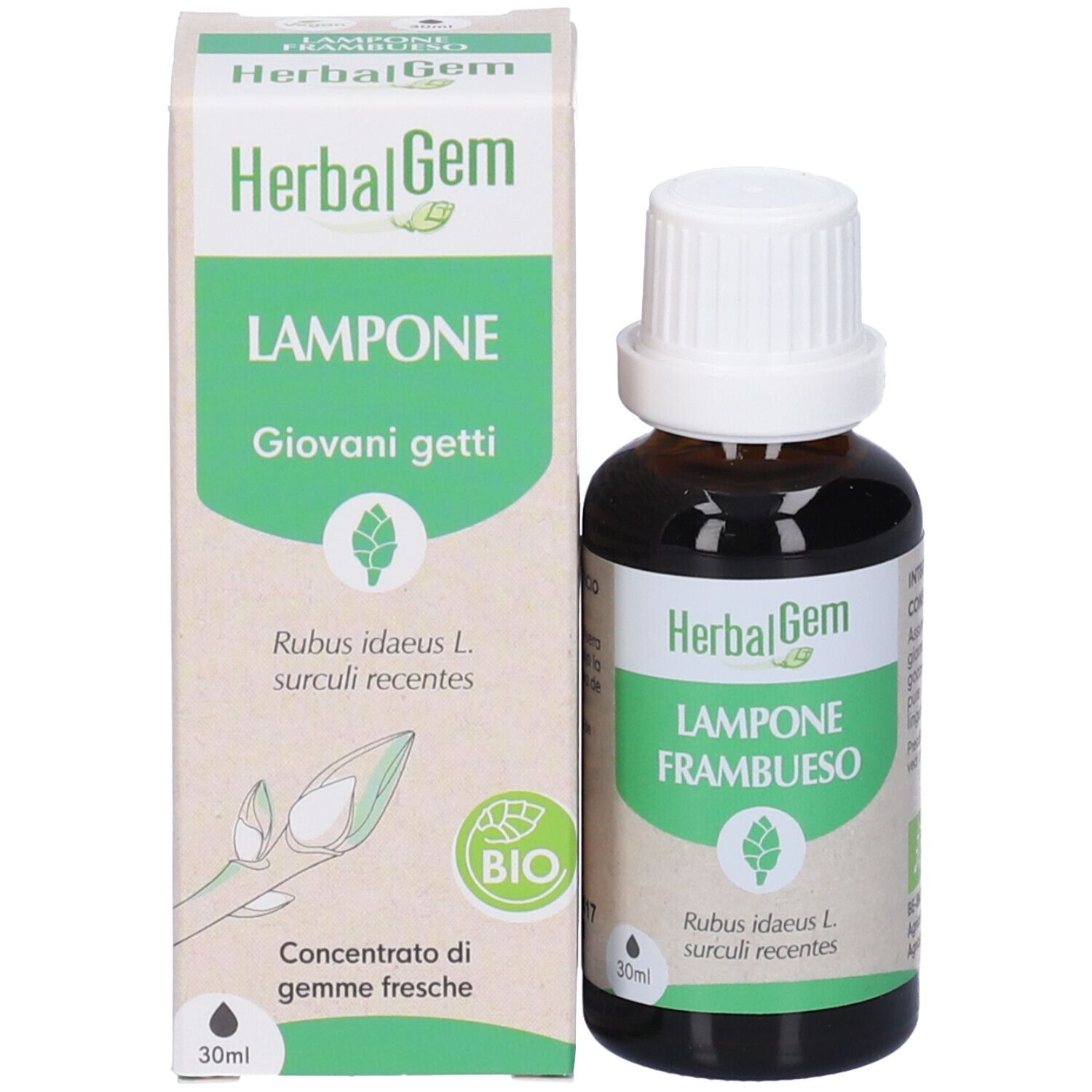 Herbalgem Lampone Giovani Getti Concentrato di Gemme Fresche Gocce