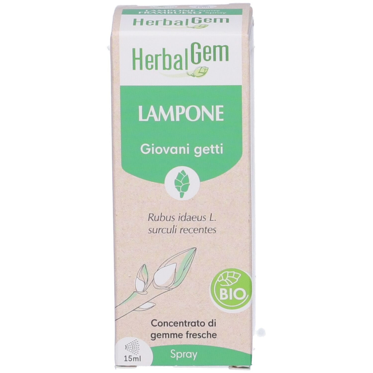 Herbalgem Lampone Giovani Getti Concentrato di Gemme Fresche Gocce