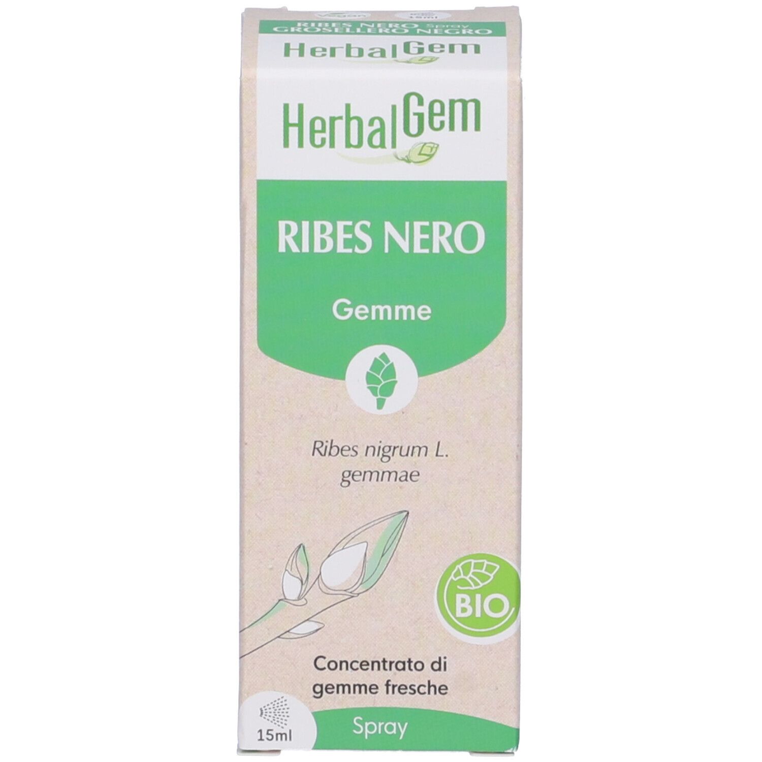 Herbalgem Ribes Nero Gemme Concentrato di Gemme Fresche Gocce