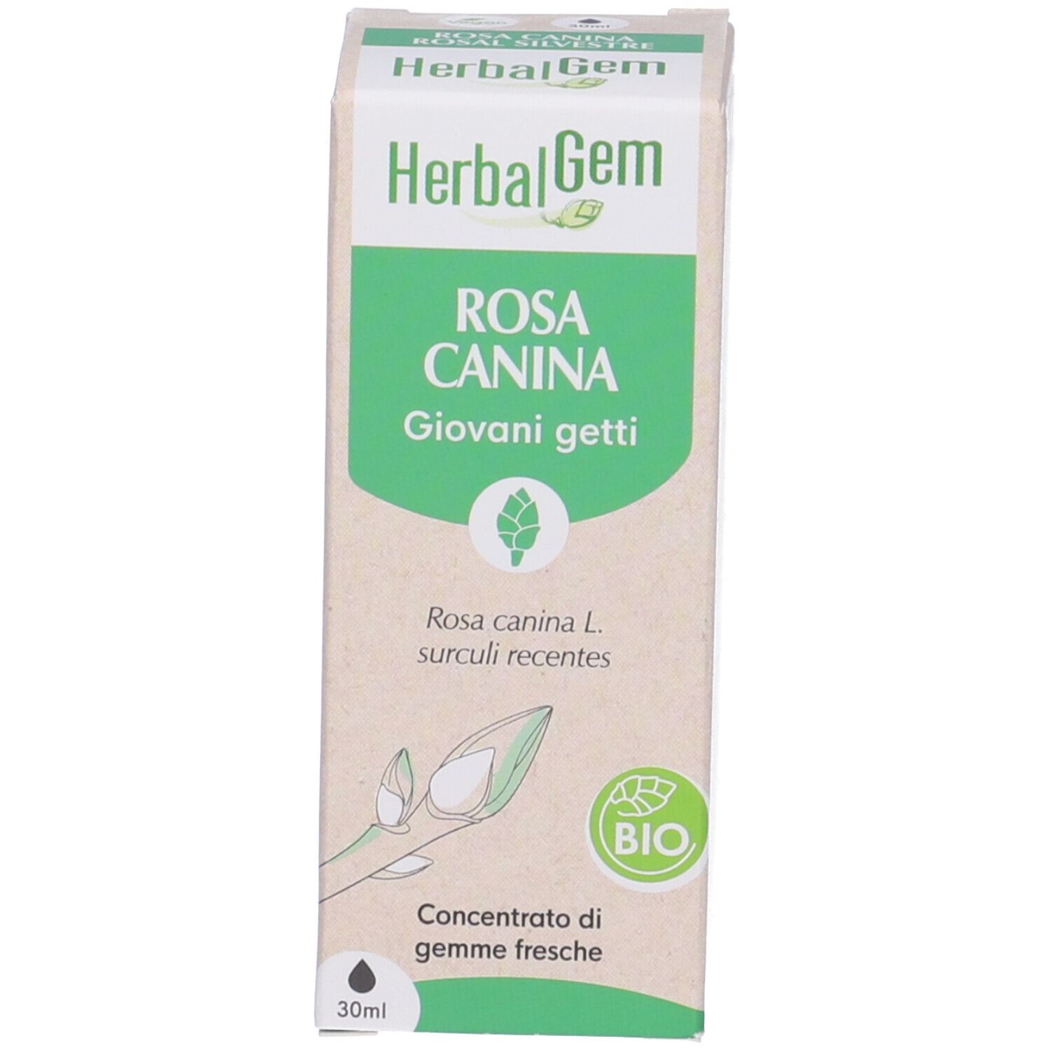 Herbalgem Rosa Canina Giovani Getti Concentrato di Gemme Fresche Gocce