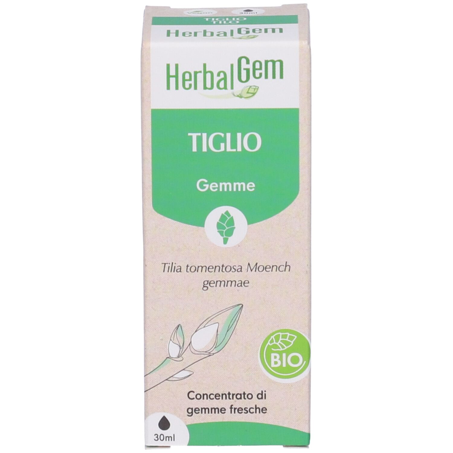 Herbalgem Tiglio Gemme Concentrato di Gemme Fresche Gocce