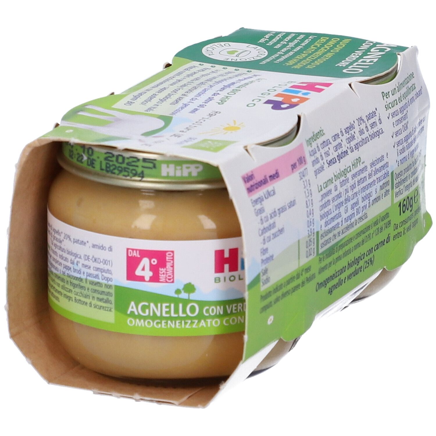 HiPP Biologico Agnello con Verdure Omogeneizzato