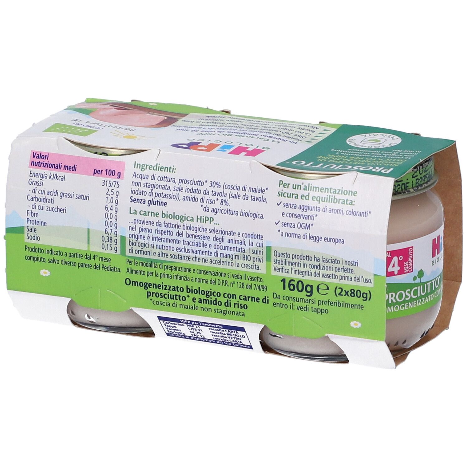 Hipp Bio Omogeneizzato Prosciutto
