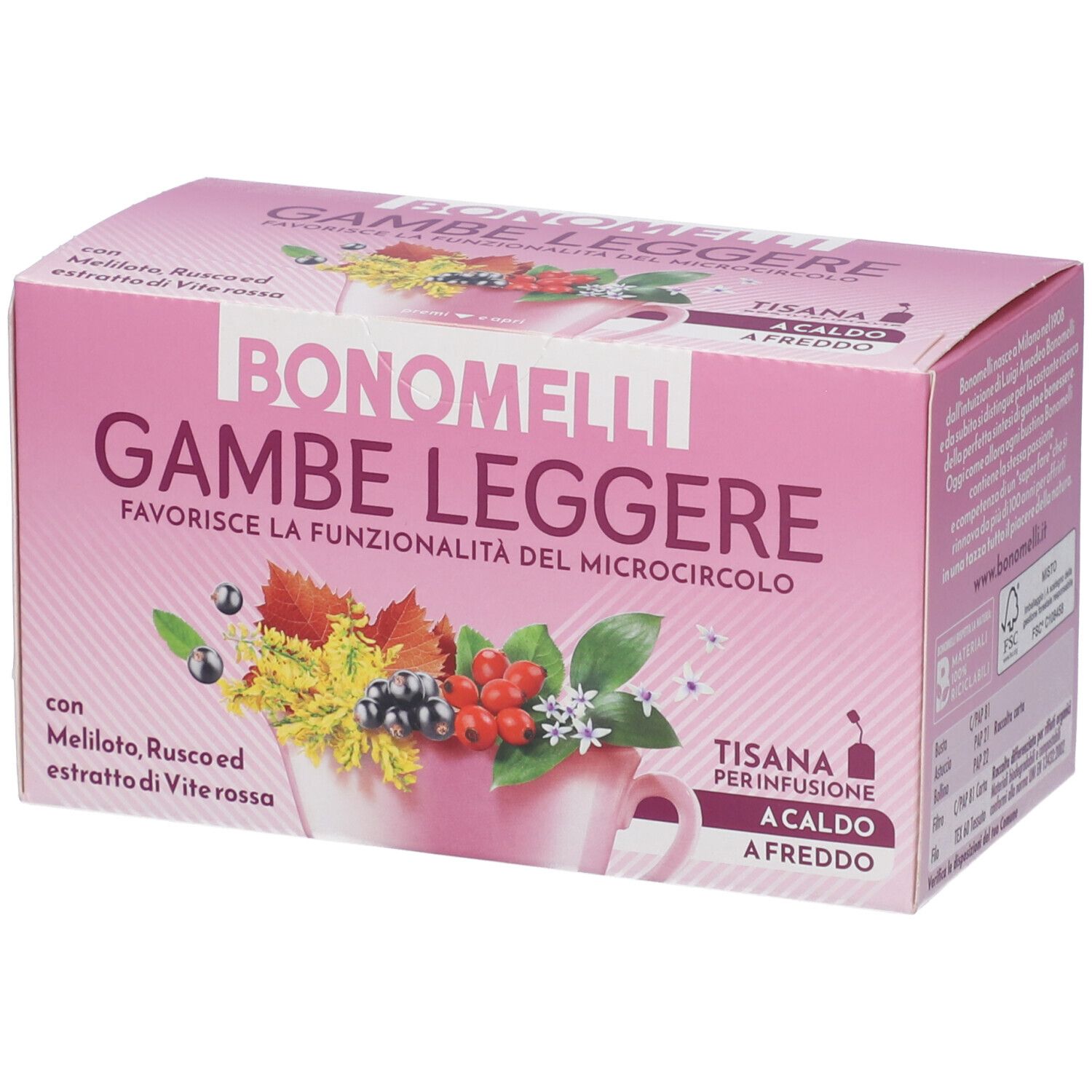 Bonomelli Gambe Leggere Tisana in Filtro