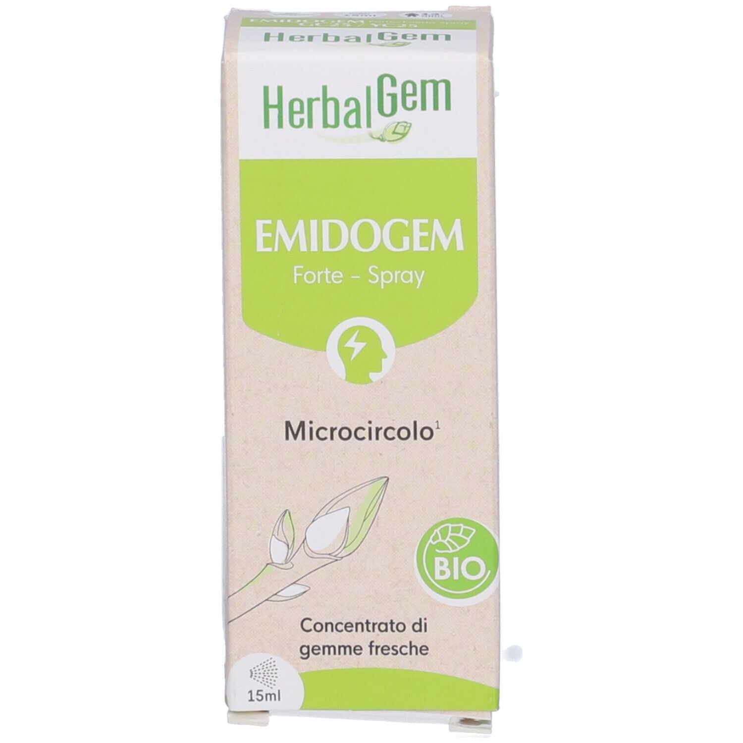 Herbalgem Emidogem Forte Microcircolo Concentrato di Gemme Fresche Spray