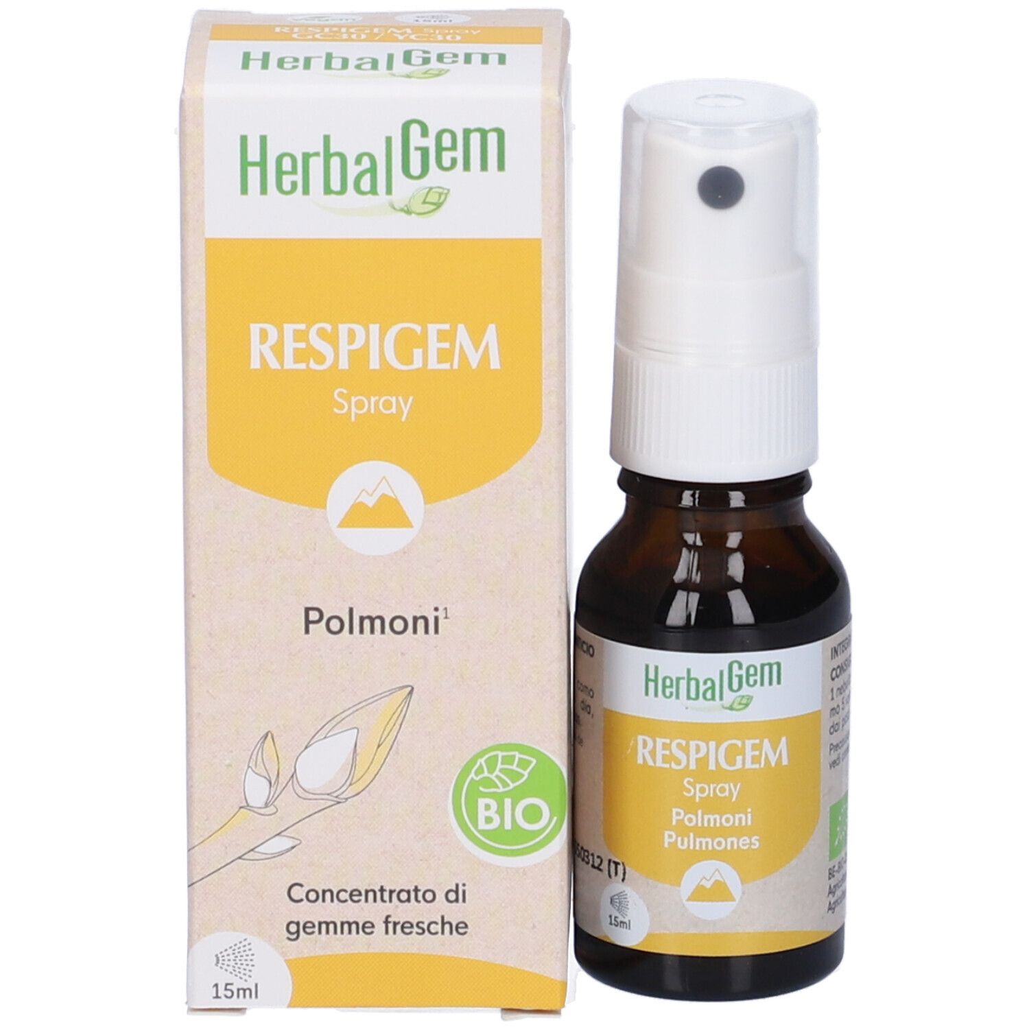 Herbalgem Respigem Polmoni Concentrato di Gemme Fresche Gocce