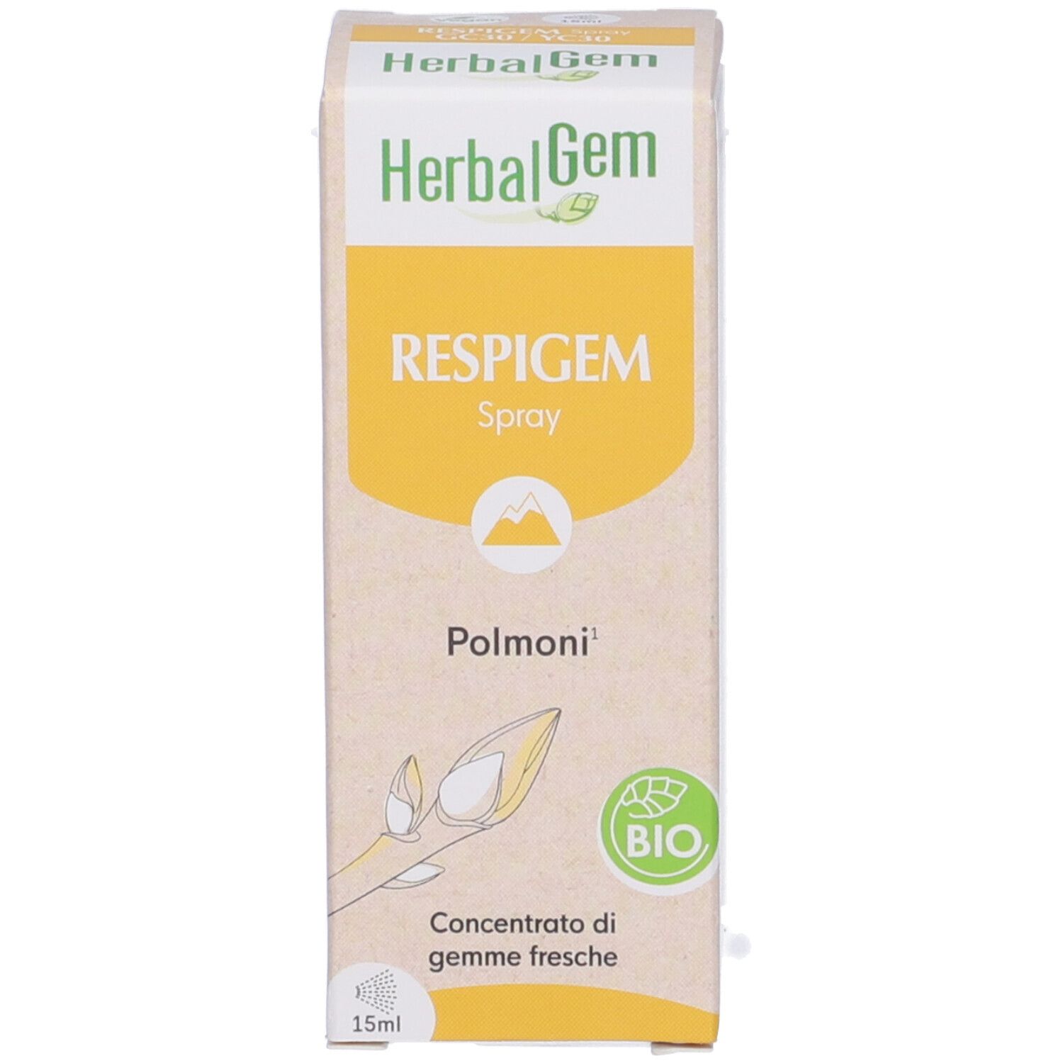 Herbalgem Respigem Polmoni Concentrato di Gemme Fresche Gocce