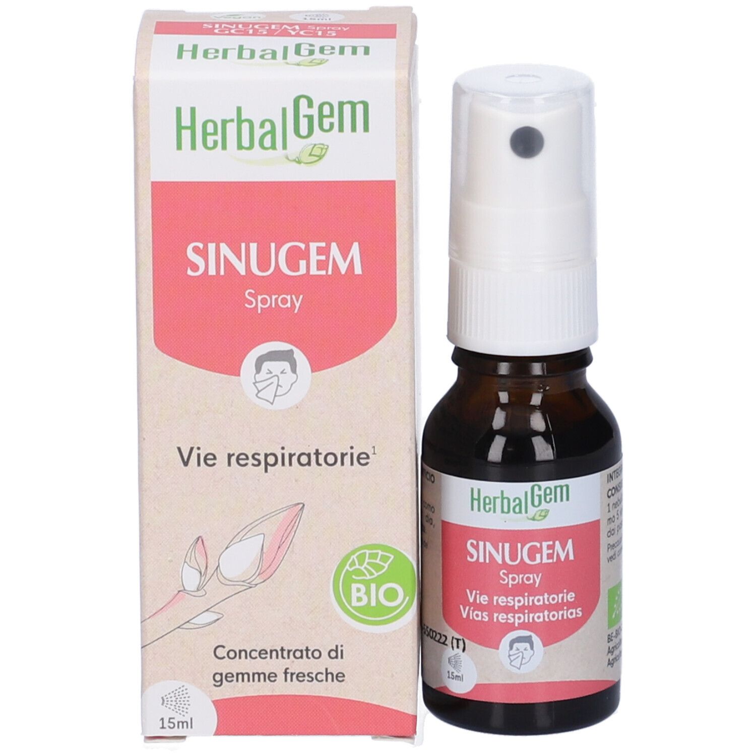 Herbalgem Sinugem Vie Respiratorie Concentrato di Gemme Fresche Spray