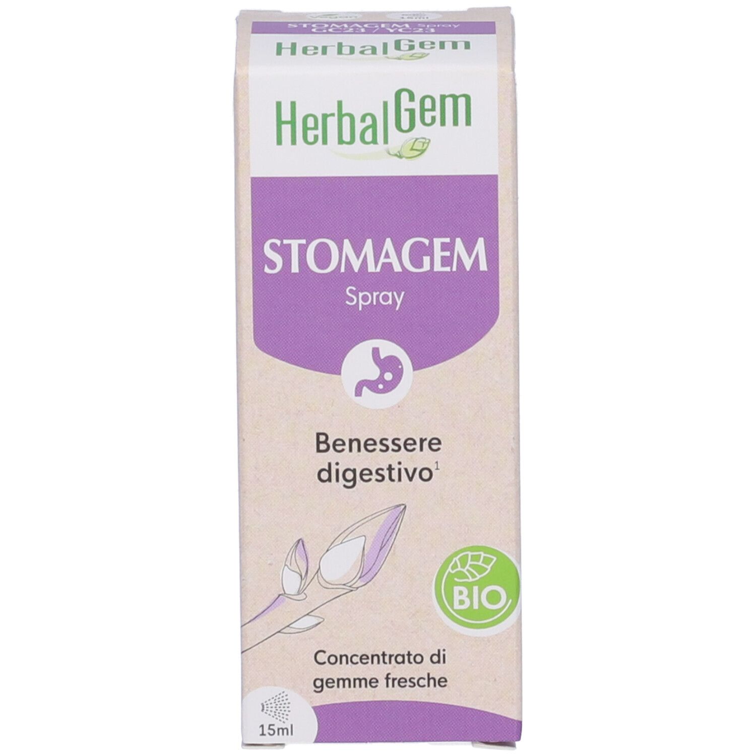 Herbalgem Stomagem Benessere Digestivo Concentrato di Gemme Fresche Gocce