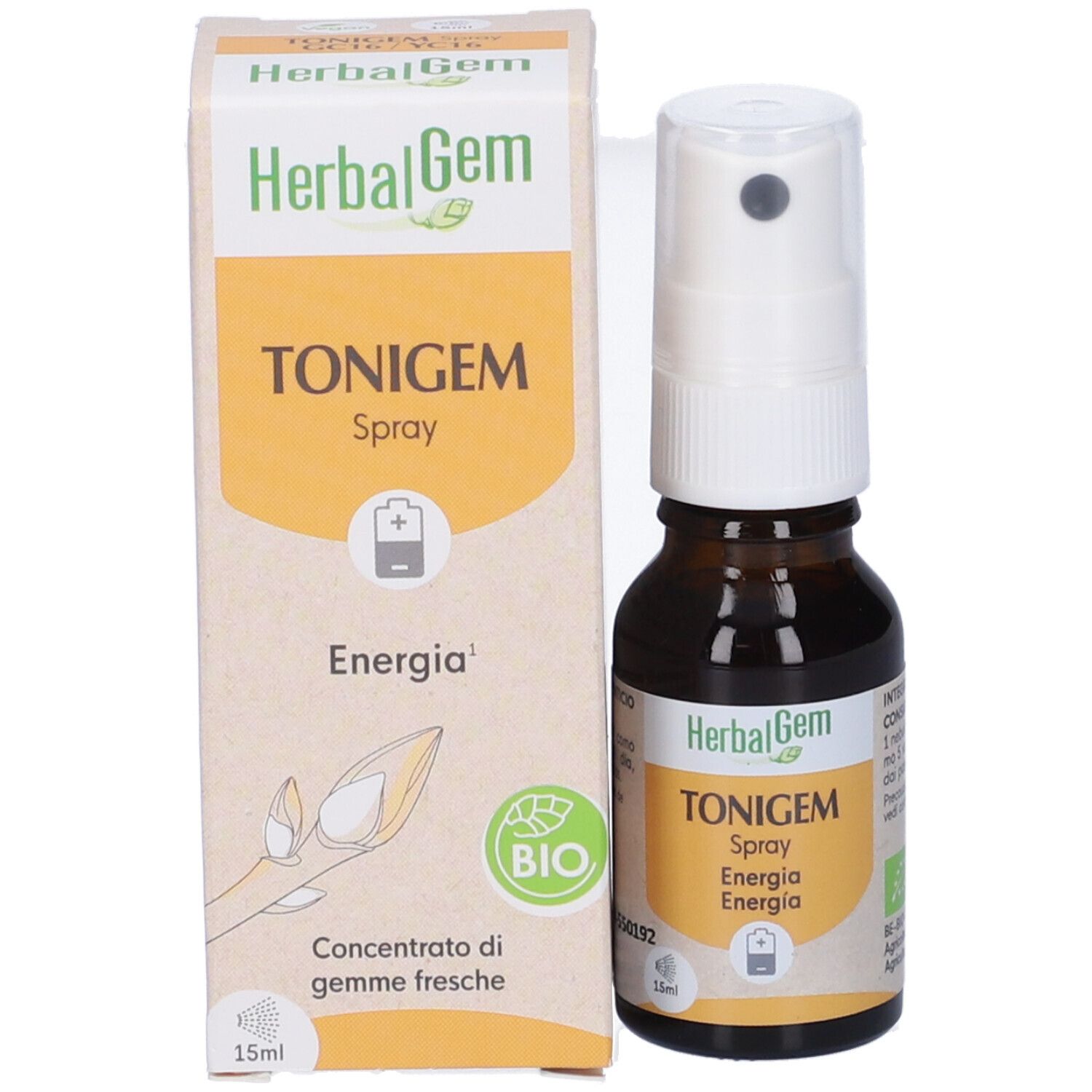 Herbalgem Tonigem Energia Concentrato di Gemme Fresche Gocce