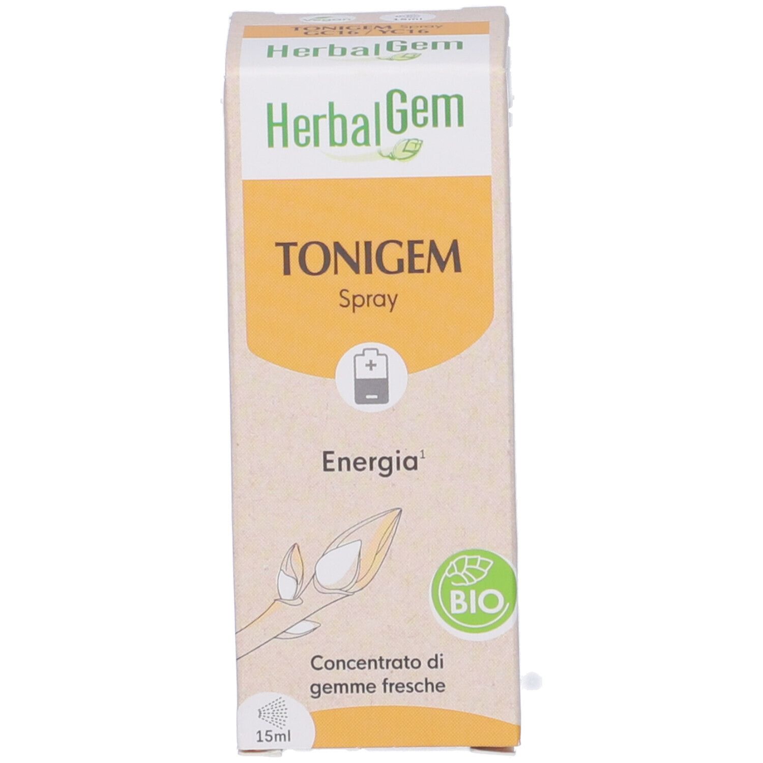 Herbalgem Tonigem Energia Concentrato di Gemme Fresche Gocce