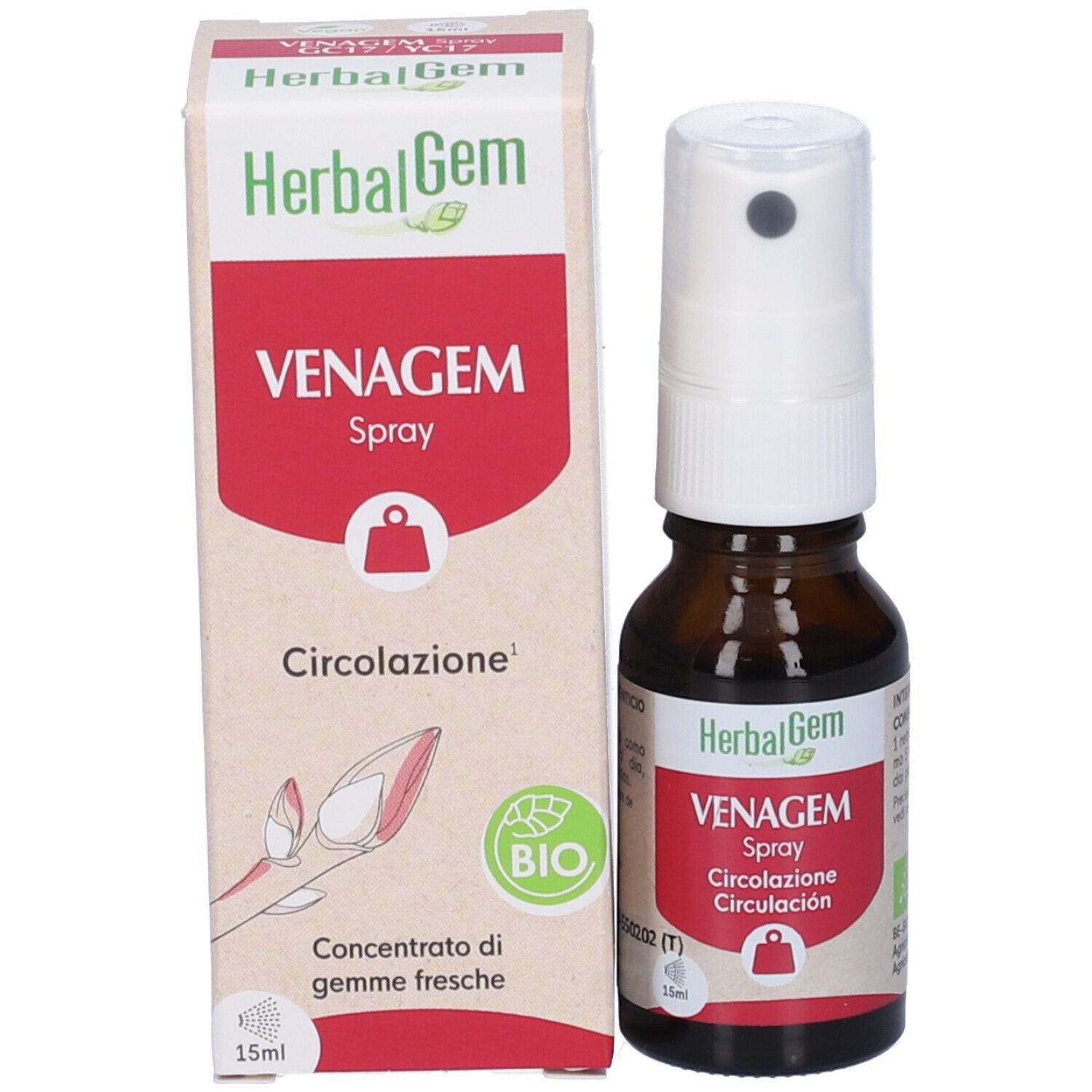 Herbalgem Venagem Circolazione Concentrato di Gemme Fresche Gocce
