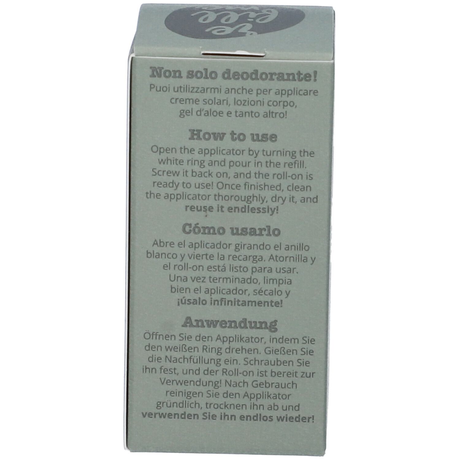 La Saponeria Biodeo Applicatore Roll On Refill Verde Salvia