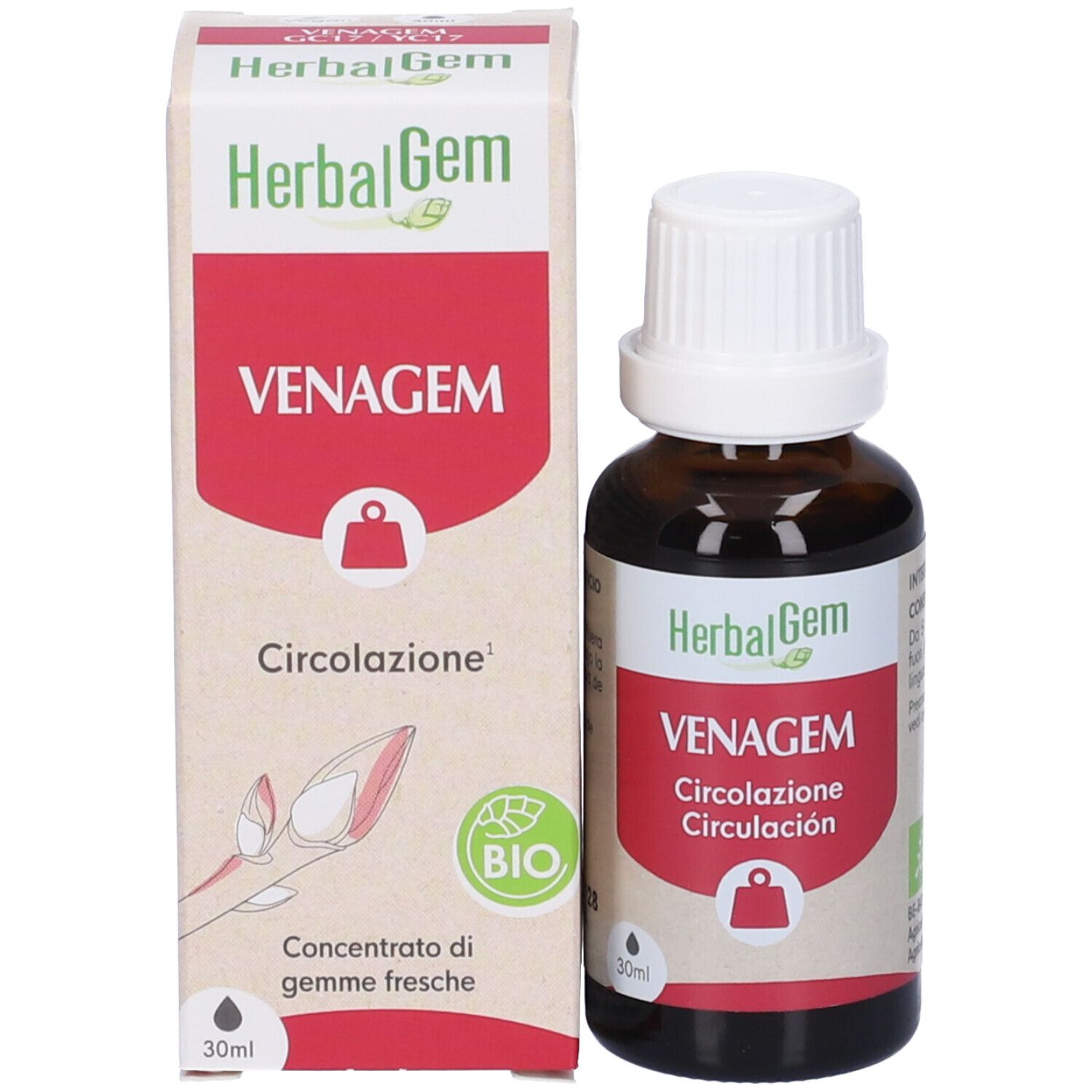 Herbalgem Venagem Circolazione Concentrato di Gemme Fresche Gocce