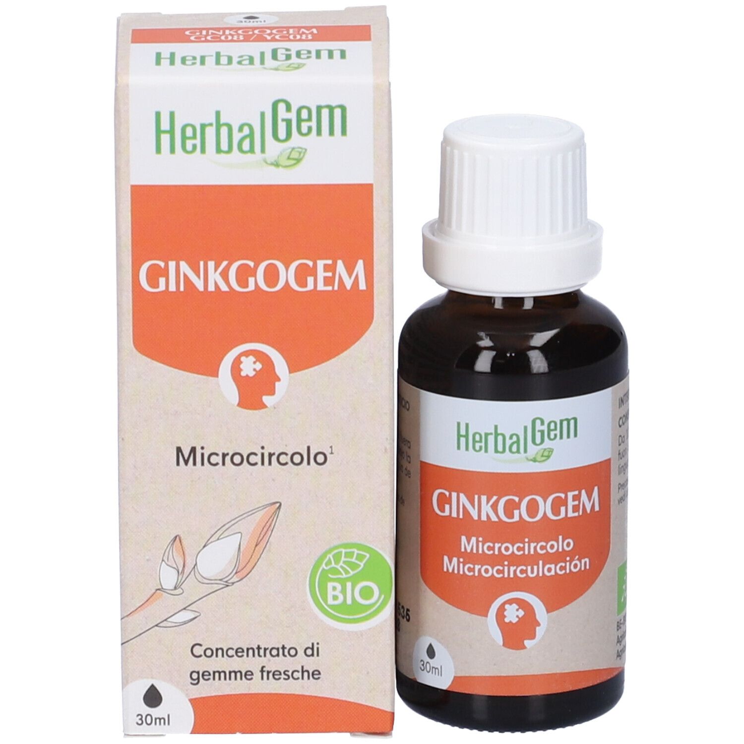 Herbalgem Ginkgogem Microcircolo Concentrato di Gemme Fresche Gocce