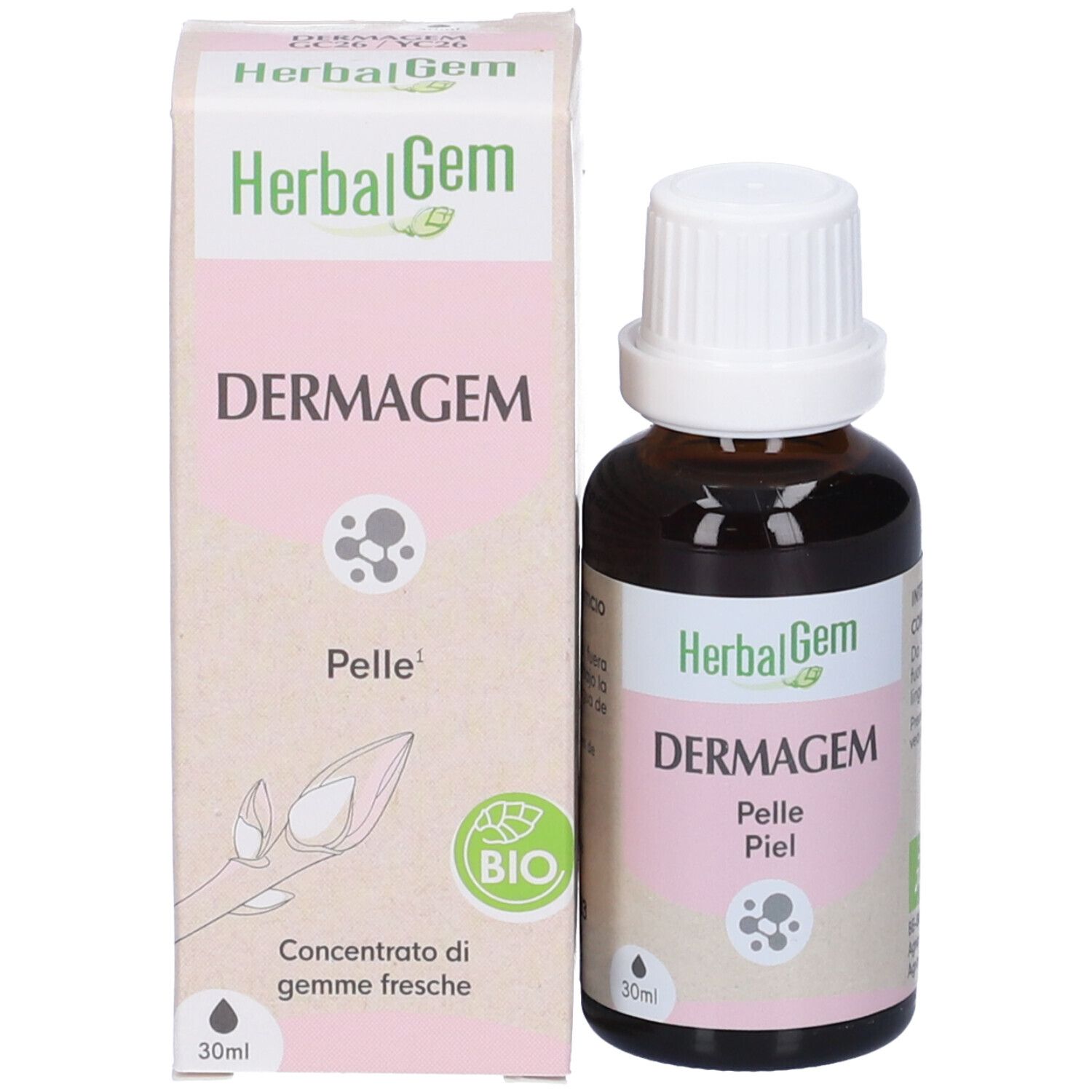 Herbalgem Dermagem Pelle Concentrato di Gemme Fresche Gocce