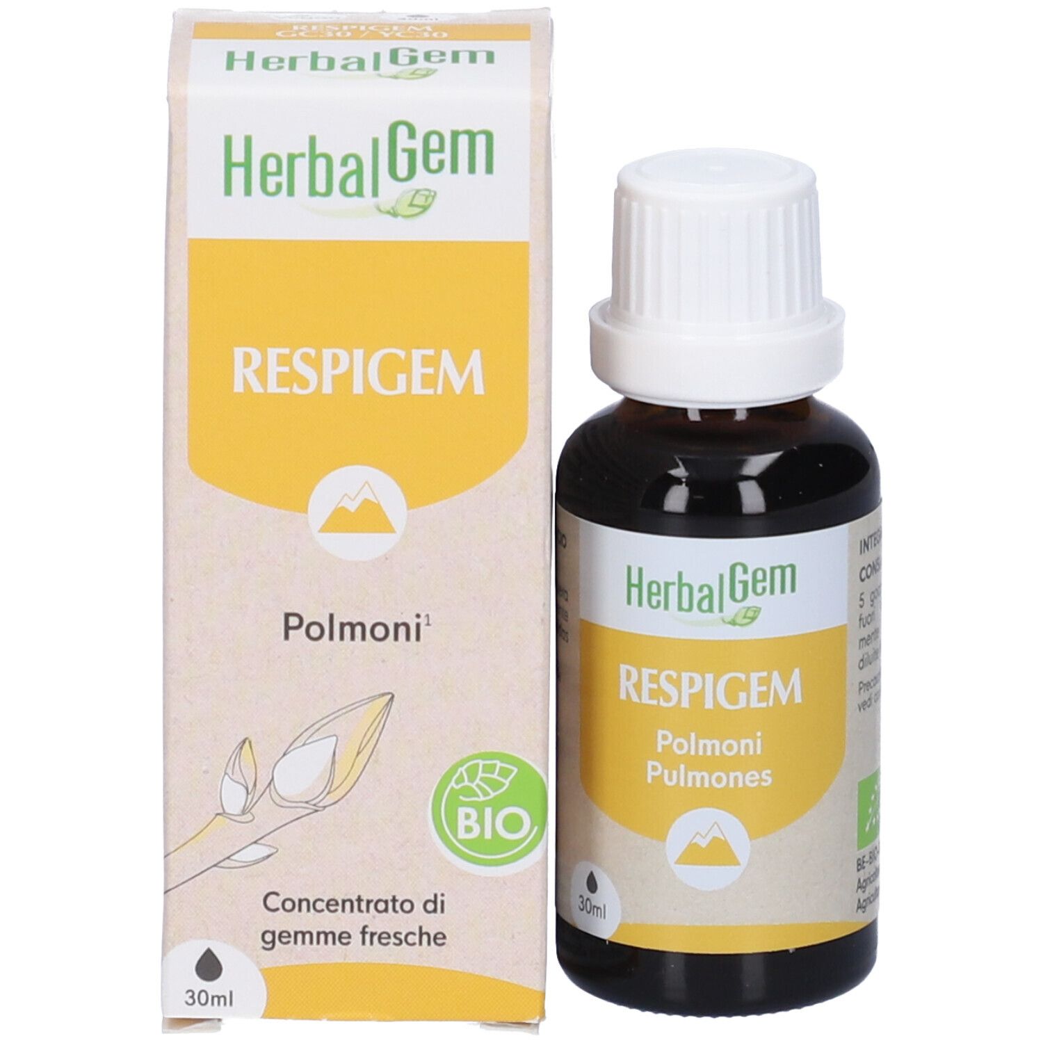 Herbalgem Respigem Polmoni Concentrato di Gemme Fresche Gocce