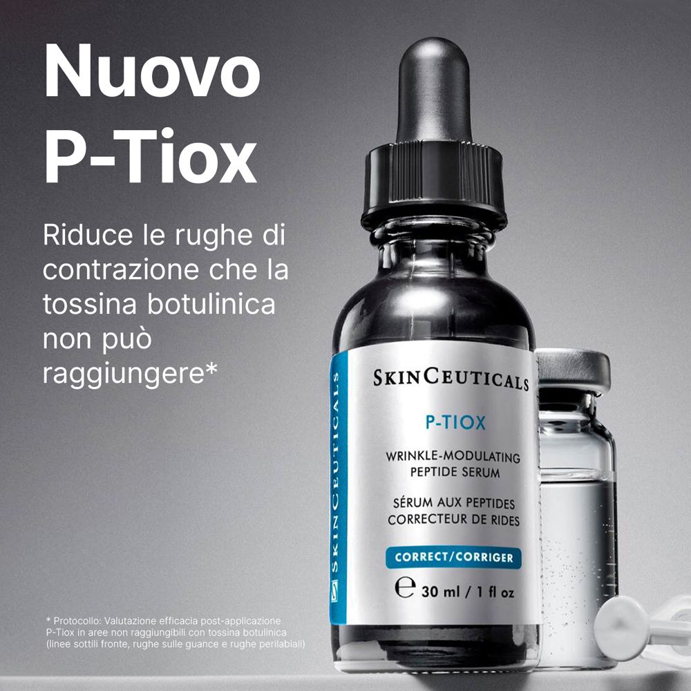 SkinCeuticals P-TIOX Siero correttivo anti-età modulatore di rughe con Complesso Avanzato di Peptidi 30ml
