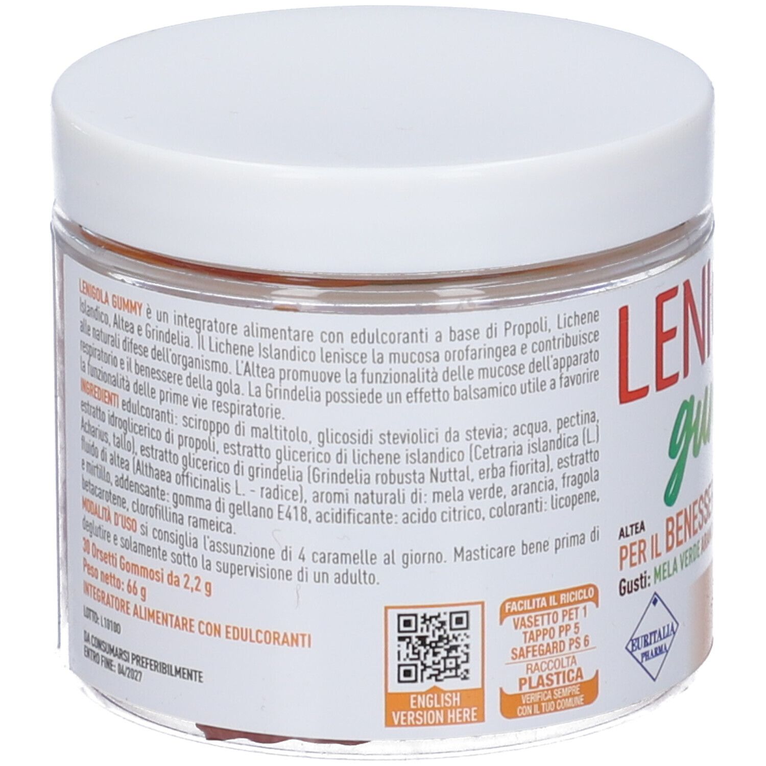 Lenigola Gummy Orsetti Gommosi Gusti Mela Verde, Arancia e Fragola