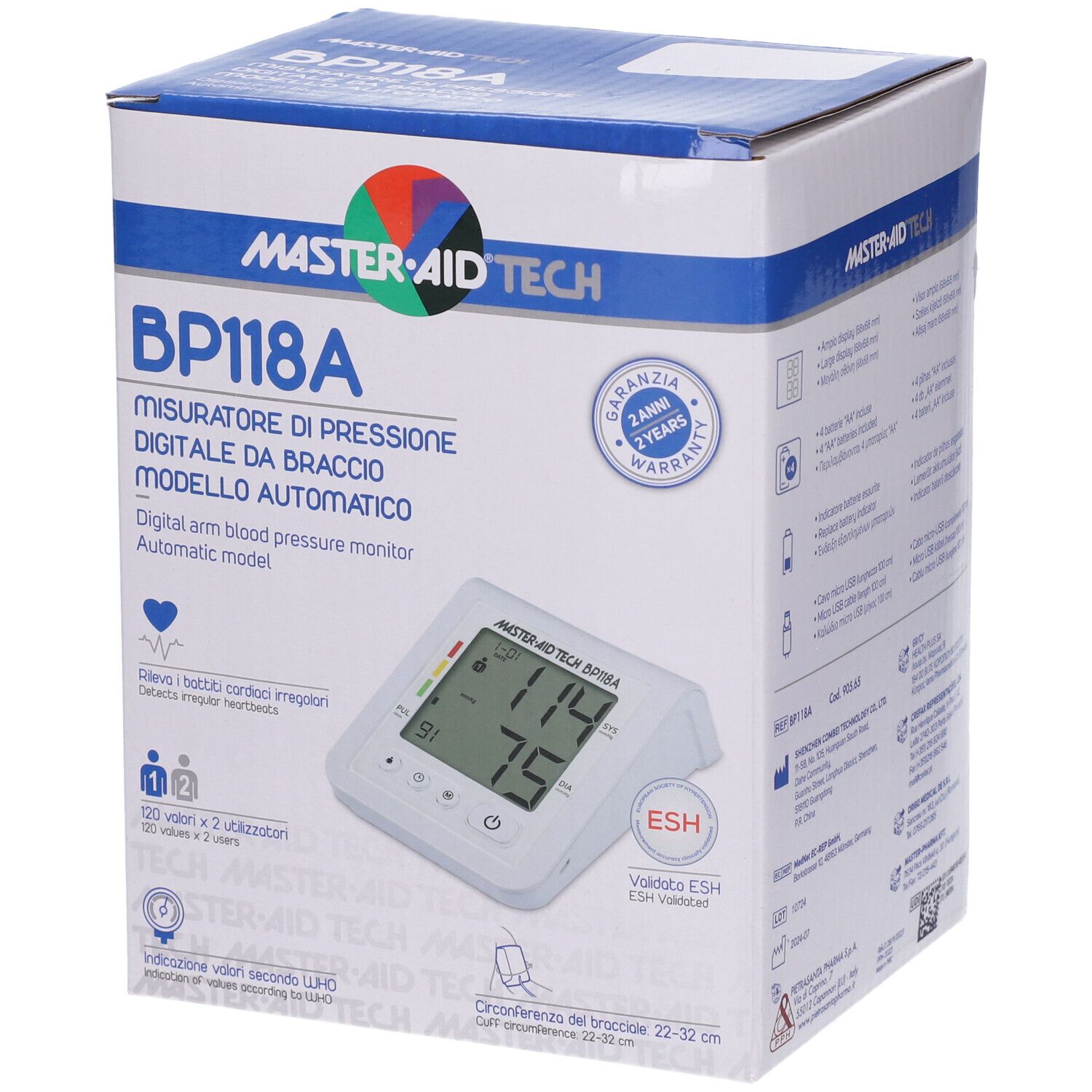 Master-Aid Tech Misuratore di Pressione BP118A