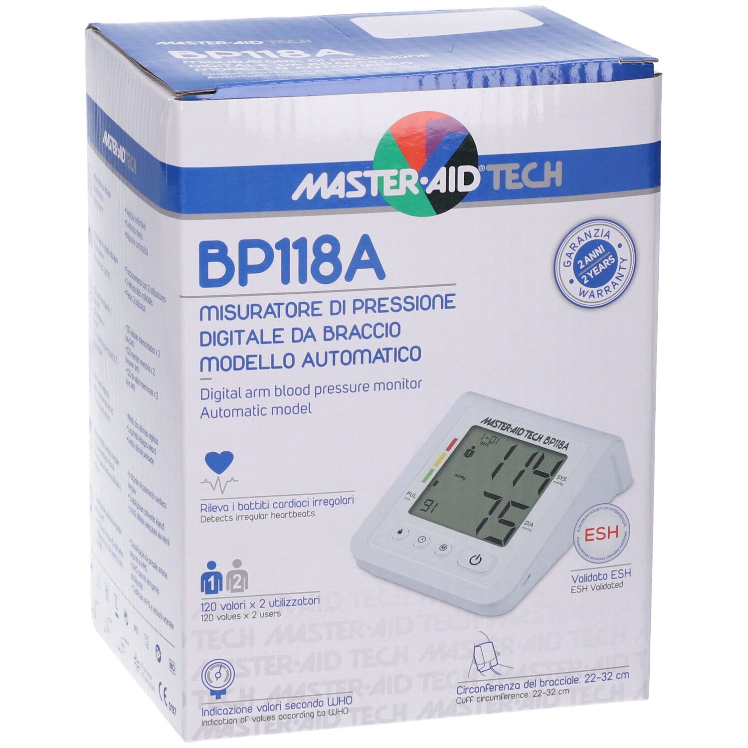 Master-Aid Tech Misuratore di Pressione BP118A