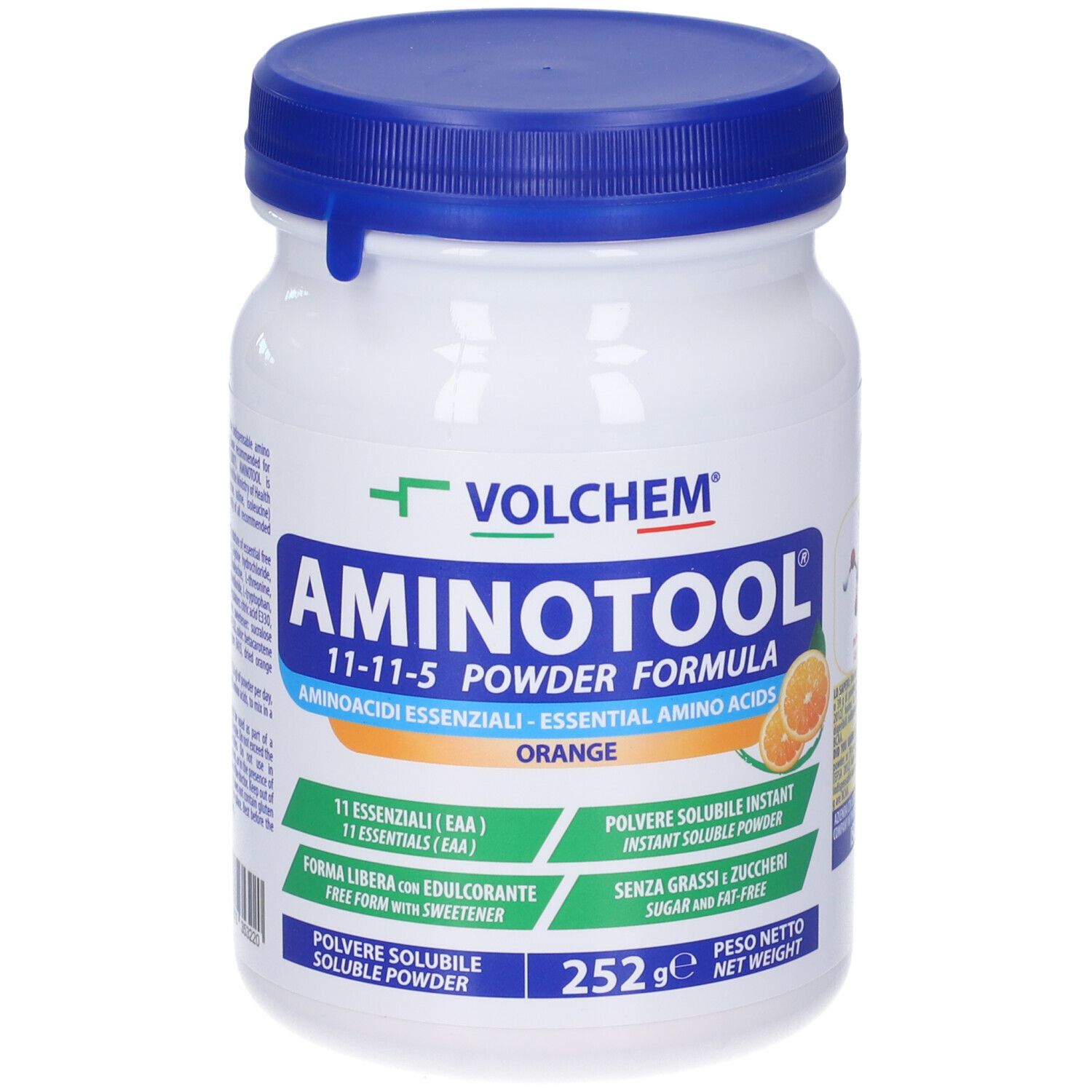 VOLCHEM Aminotool 11-11-5 Powder Formula Aminoacidi Essenziali in Polvere Gusto Arancia