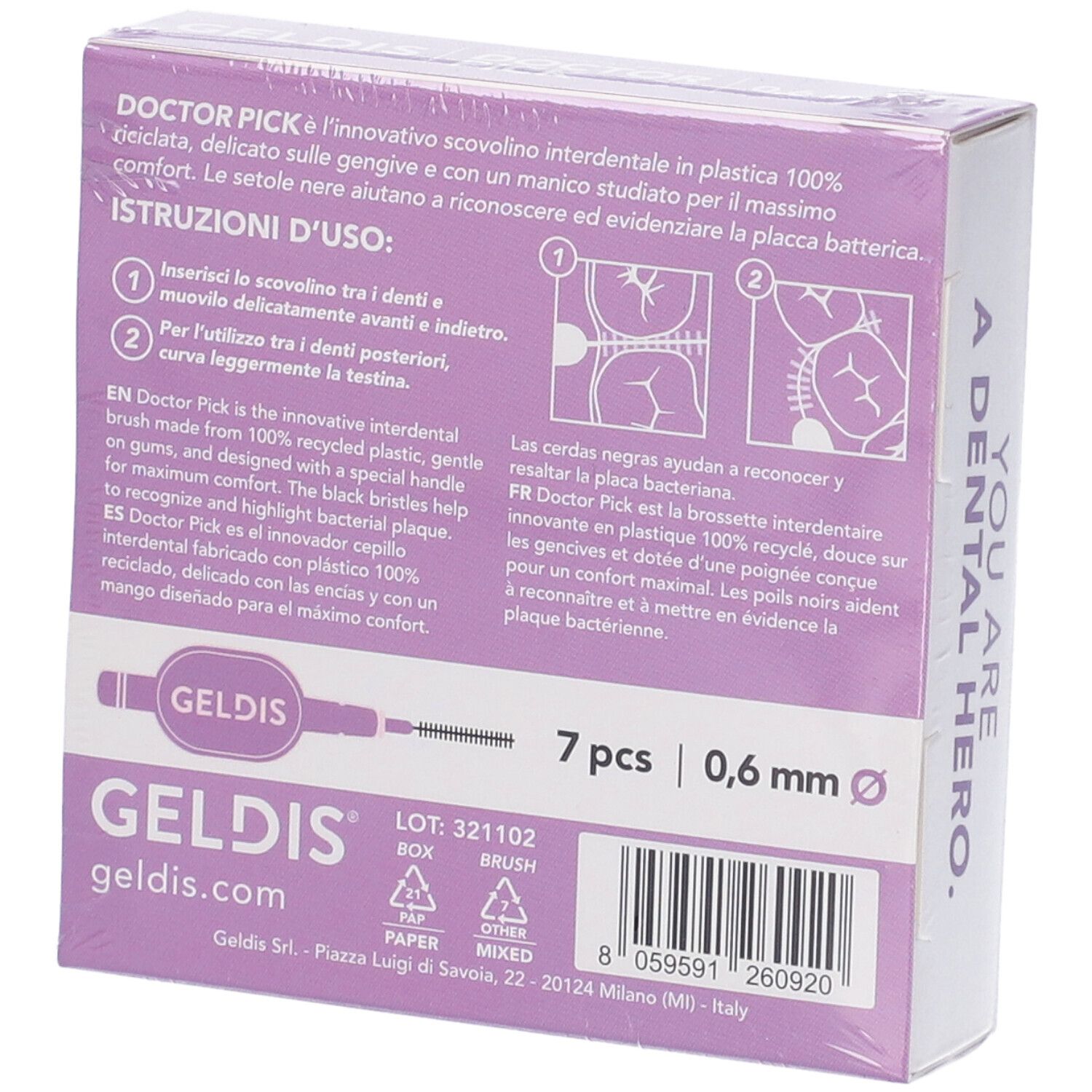 Scovolino Geldis Doctor Pick - 0.6 mm (XS) - 7 Scovolini