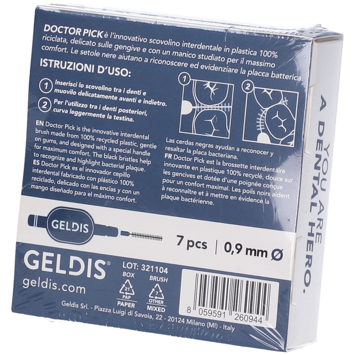 Scovolino Geldis Doctor Pick - 0.9 mm (M) - 7 Scovolini
