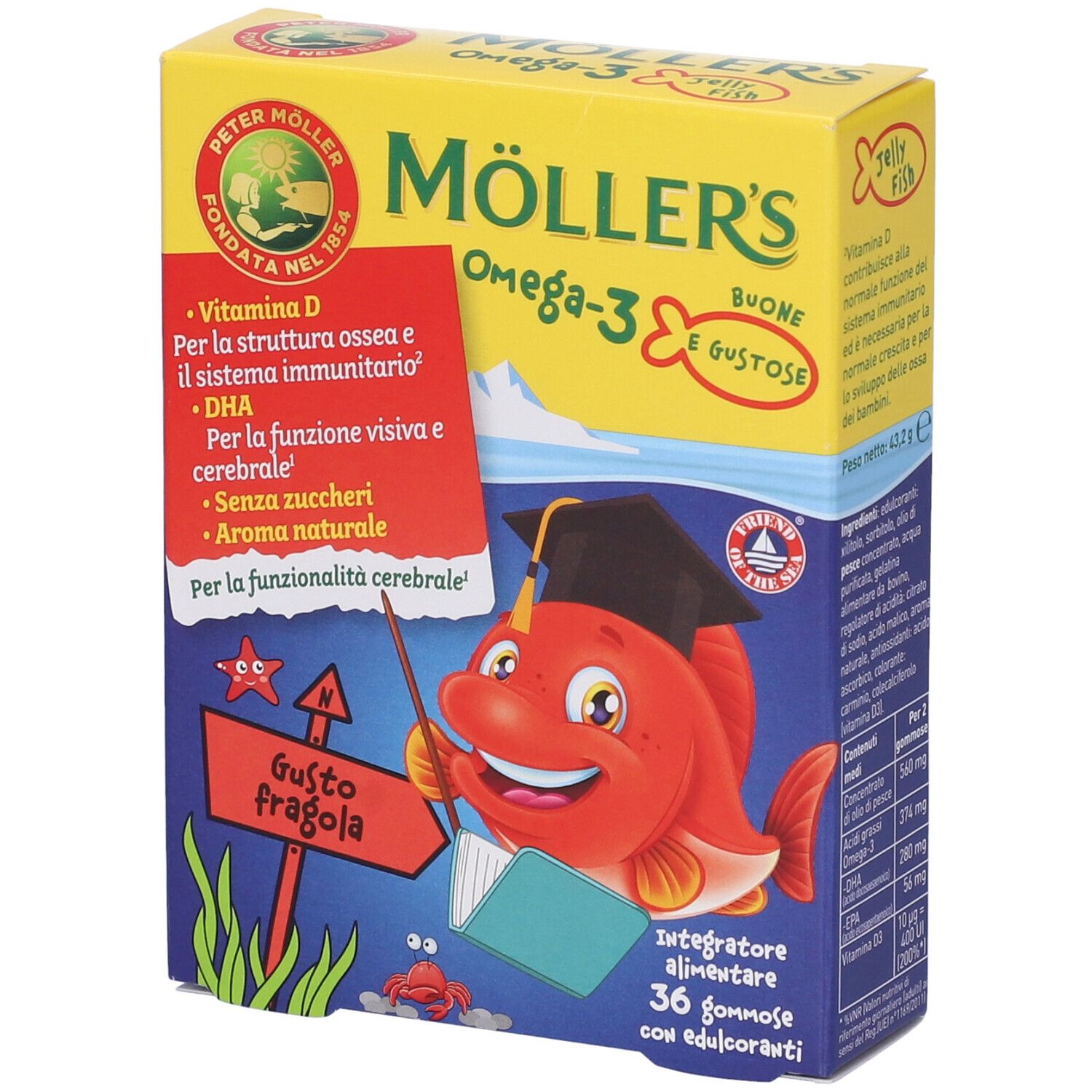 Moller's Omega 3 Jelly Fish Caramelle Gommose