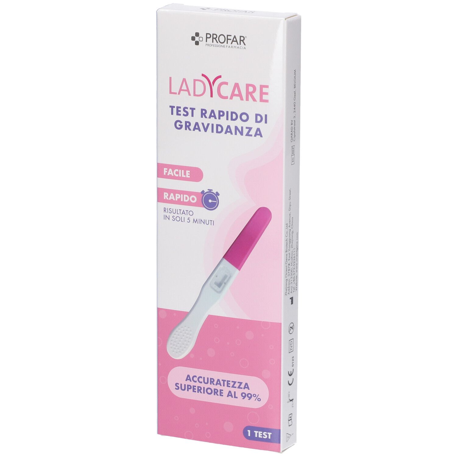 Profarm LadyCare Test Rapido di Gravidanza hCG