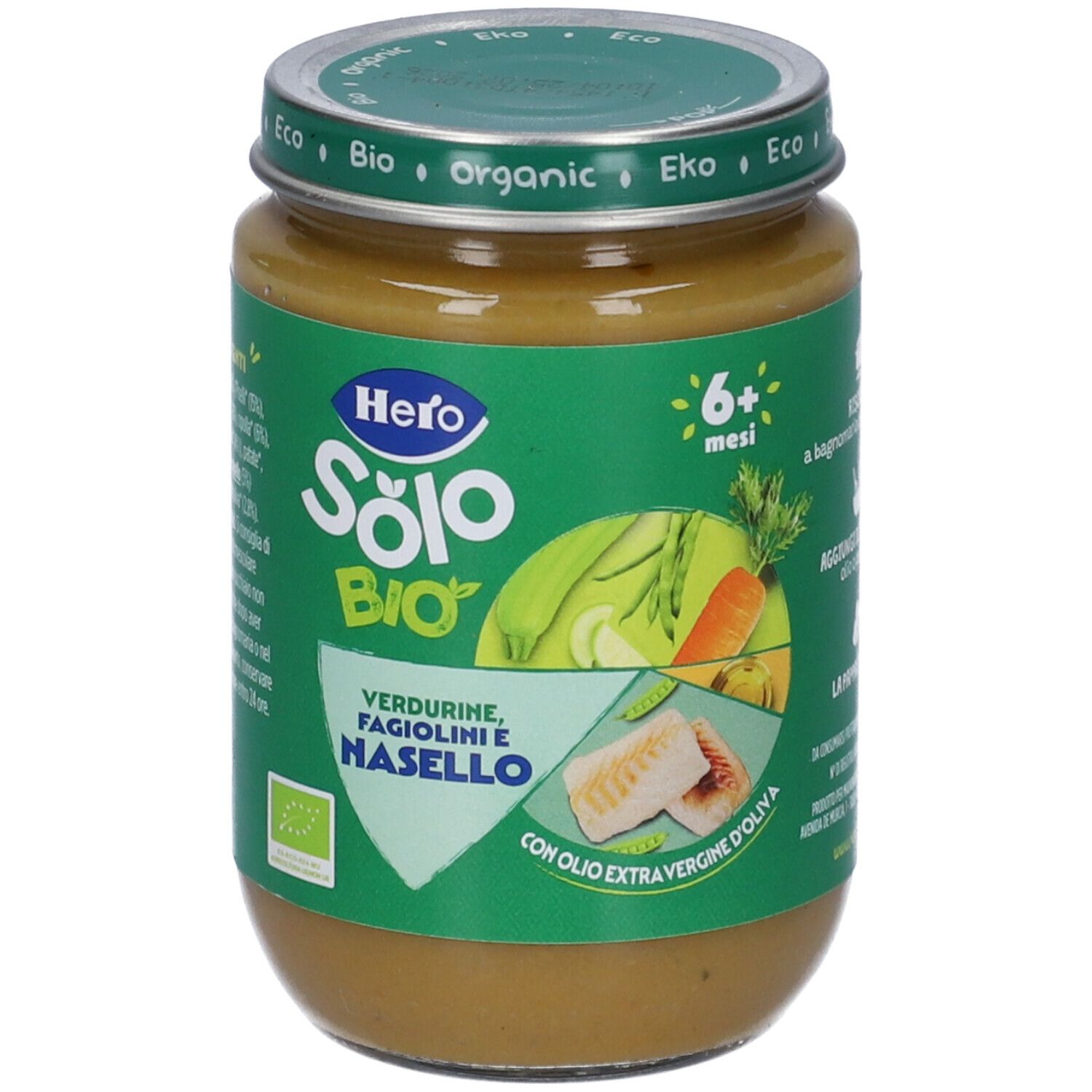 Hero Solo Bio Omogenizzato Verdurine Fagiolini e Nasello