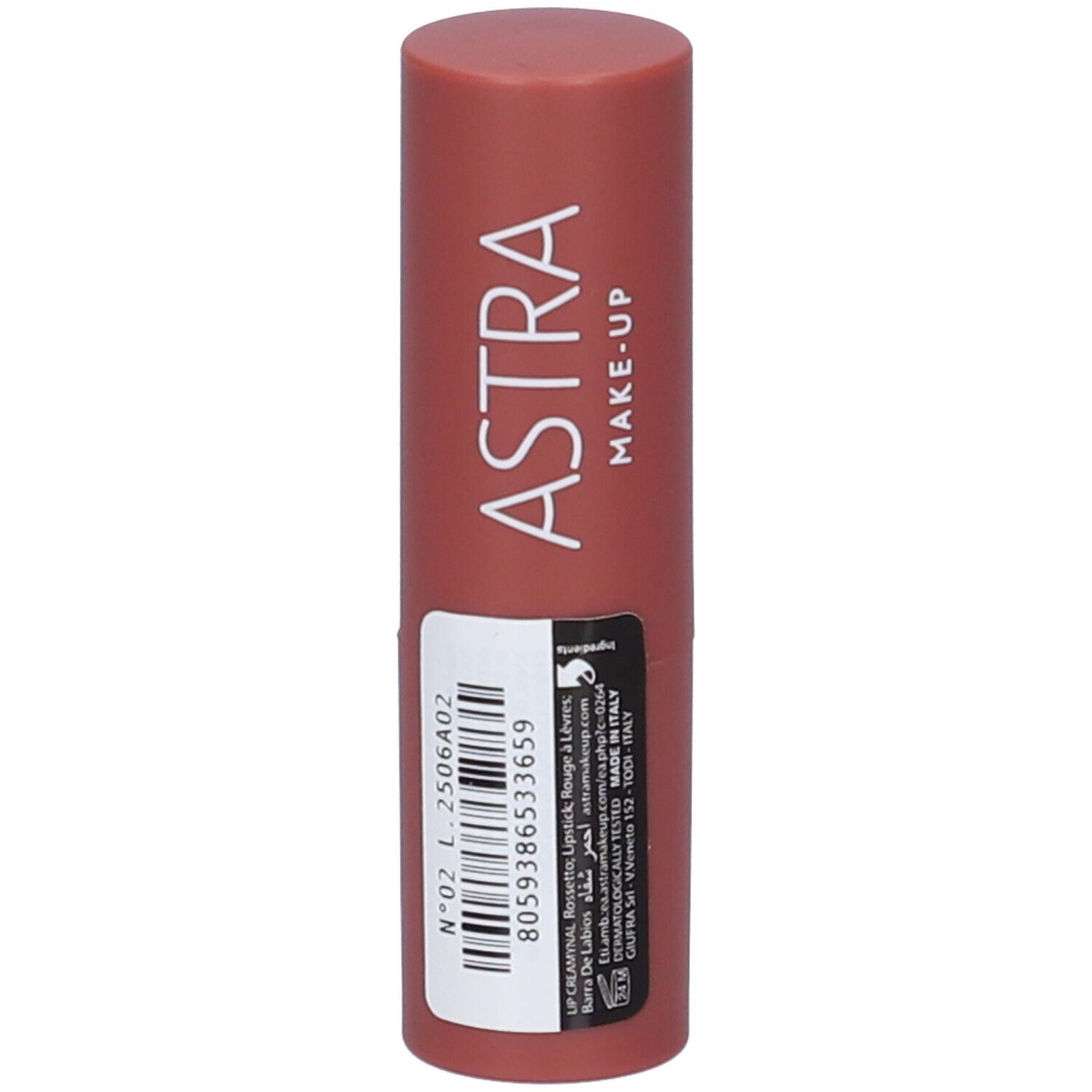 ASTRA Make-UP Lip Creamynal - Rossetto Cremoso Tonalità 02 - Judy: Nude Rosato Chiaro