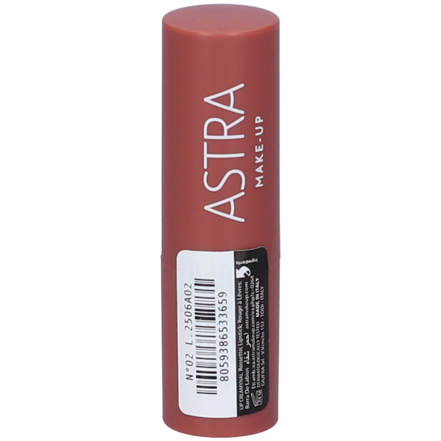 ASTRA Make-UP Lip Creamynal - Rossetto Cremoso Tonalità 02 - Judy: Nude Rosato Chiaro
