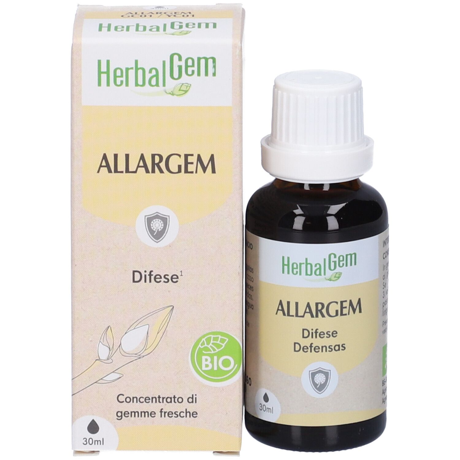 Herbalgem Allergem Difese Concentrato di Gemme Fresche Gocce