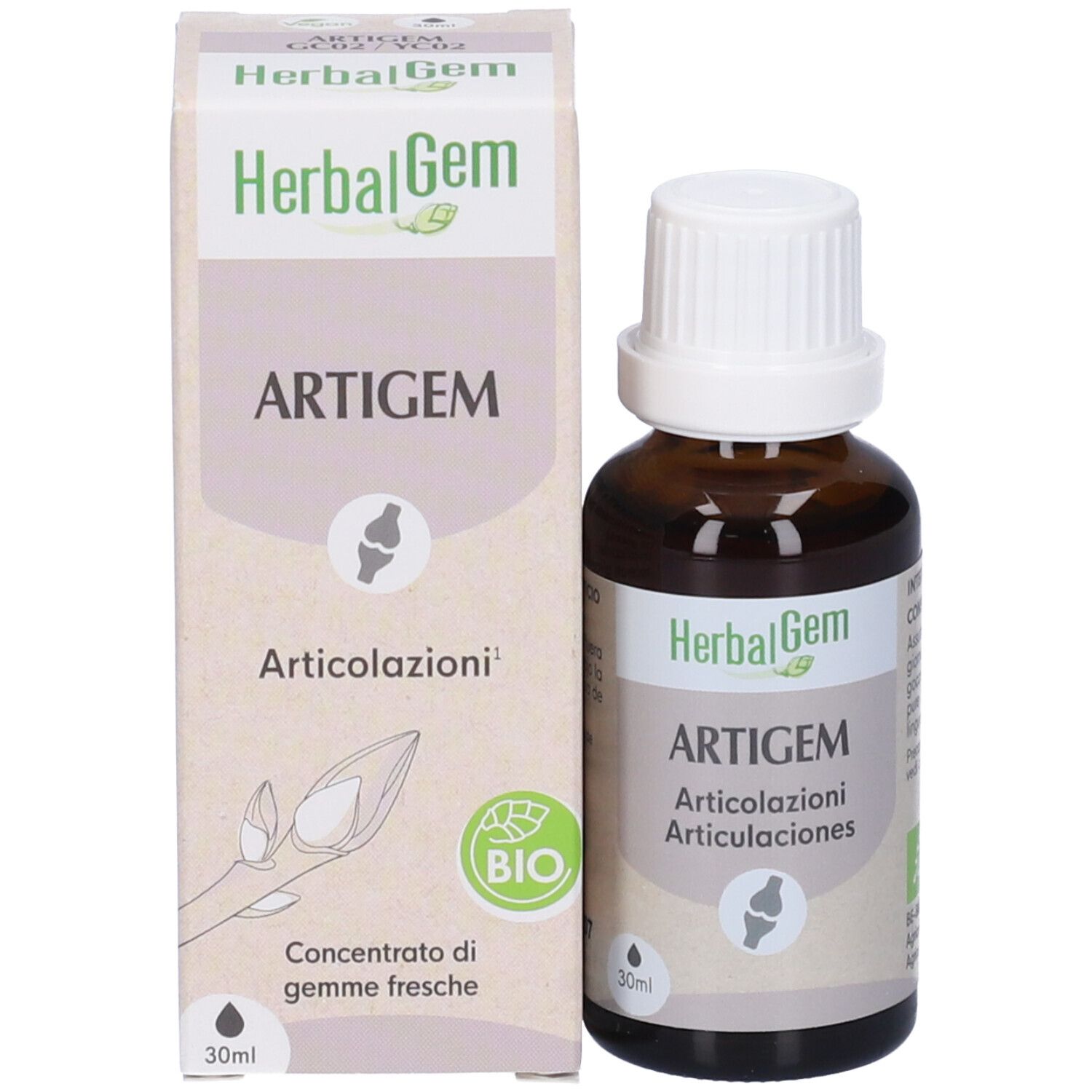 Herbalgem Artigem Articolazioni Concentrato di Gemme Fresche Gocce