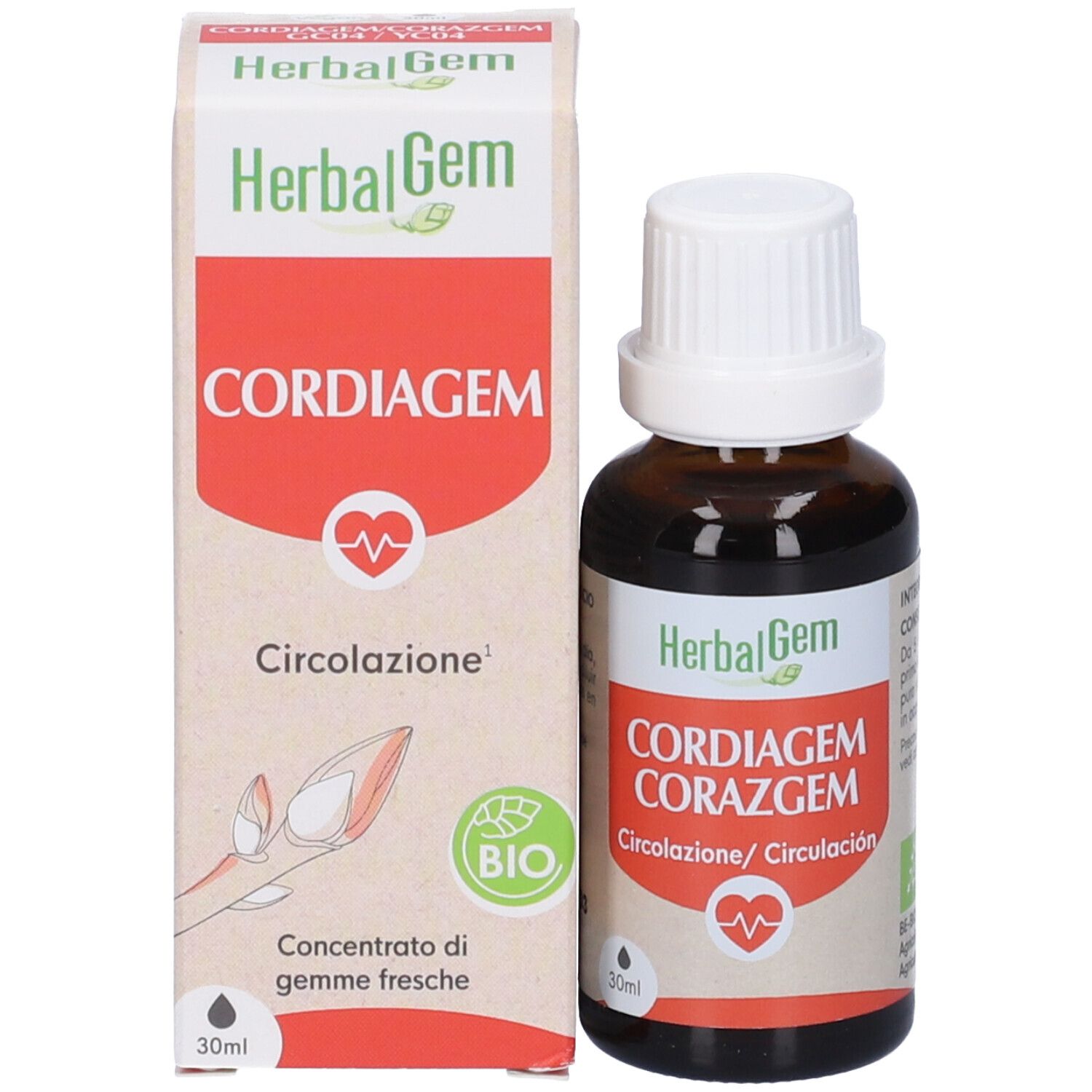 Herbalgem Cordiagem Circolazione Concentrato di Gemme Fresche Gocce