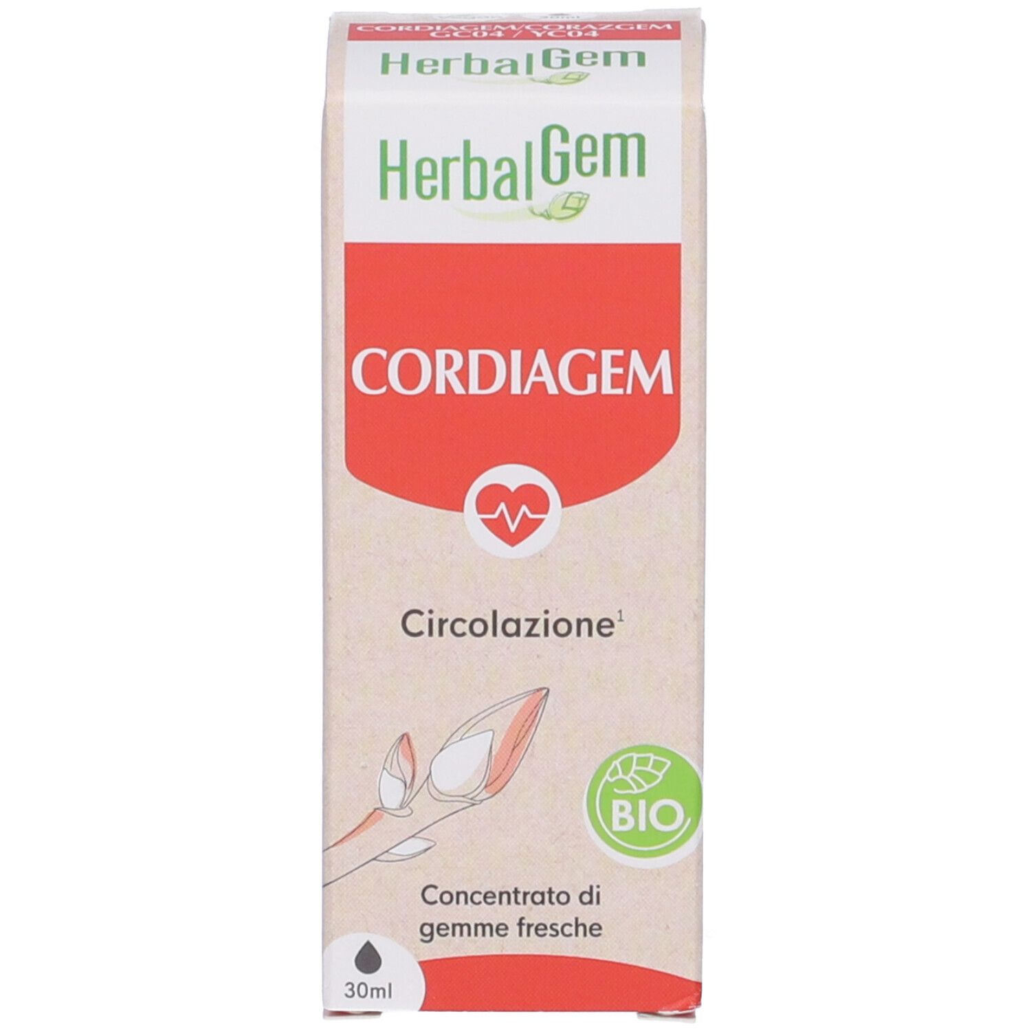 Herbalgem Cordiagem Circolazione Concentrato di Gemme Fresche Gocce