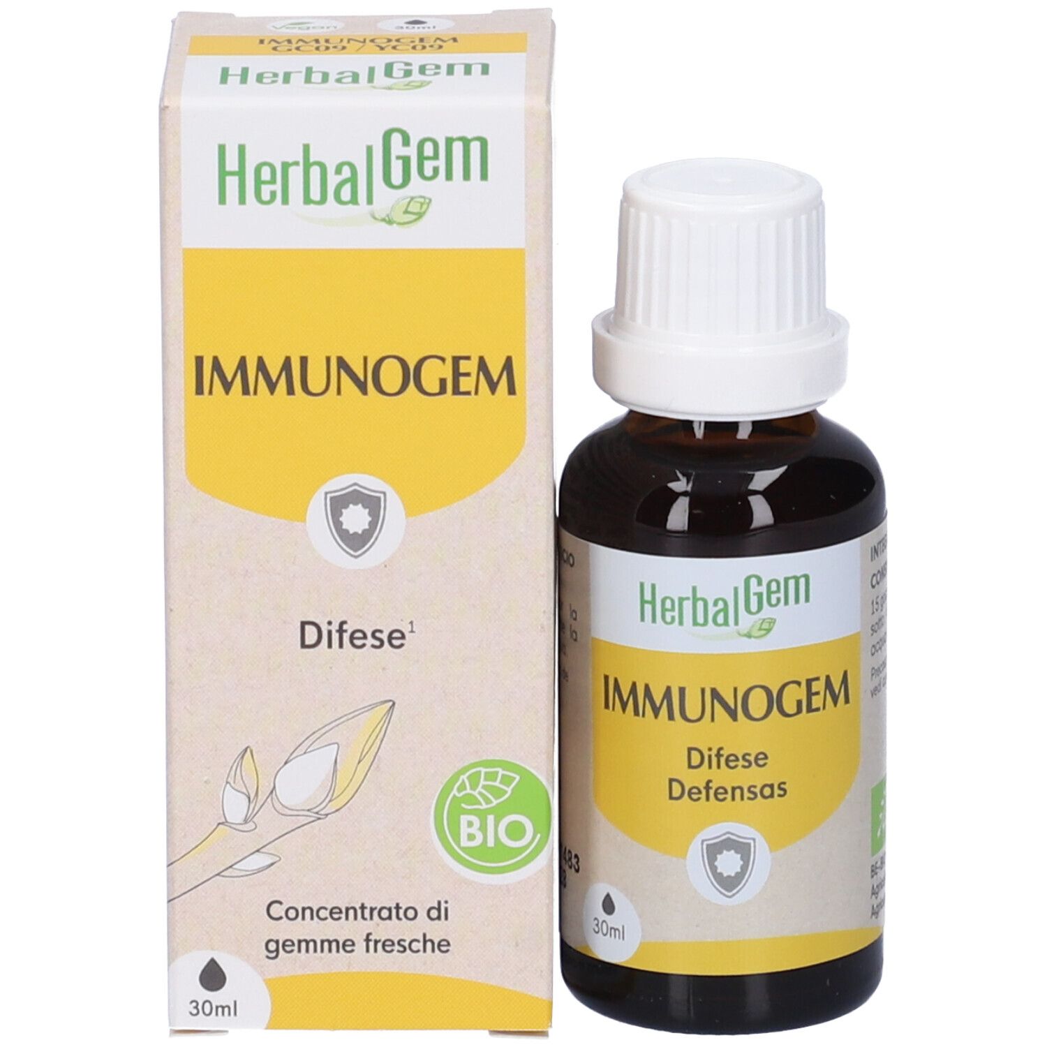 Herbalgem Immunogem Difese Concentrato di Gemme Fresche Gocce