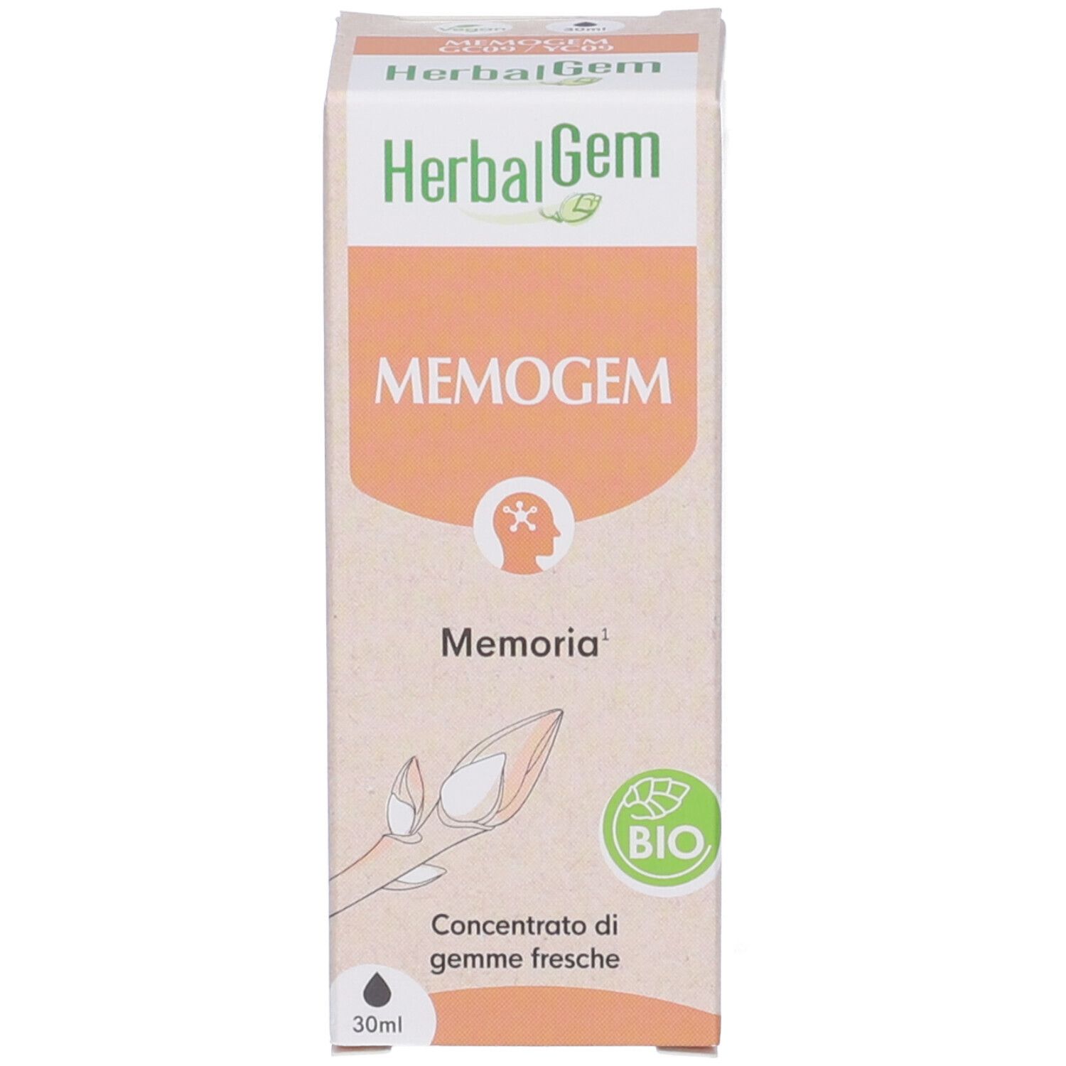 Herbalgem Memogem Memoria Concentrato di Gemme Fresche Gocce