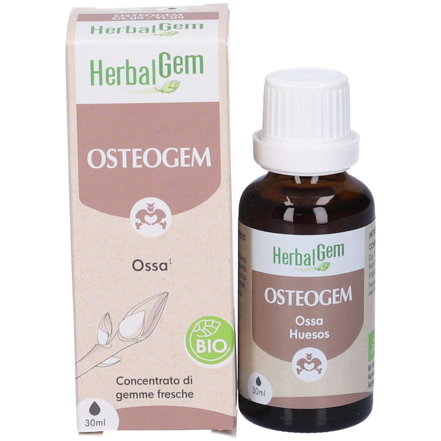 Herbalgem Osteogem Ossa Concentrato di Gemme Fresche Gocce