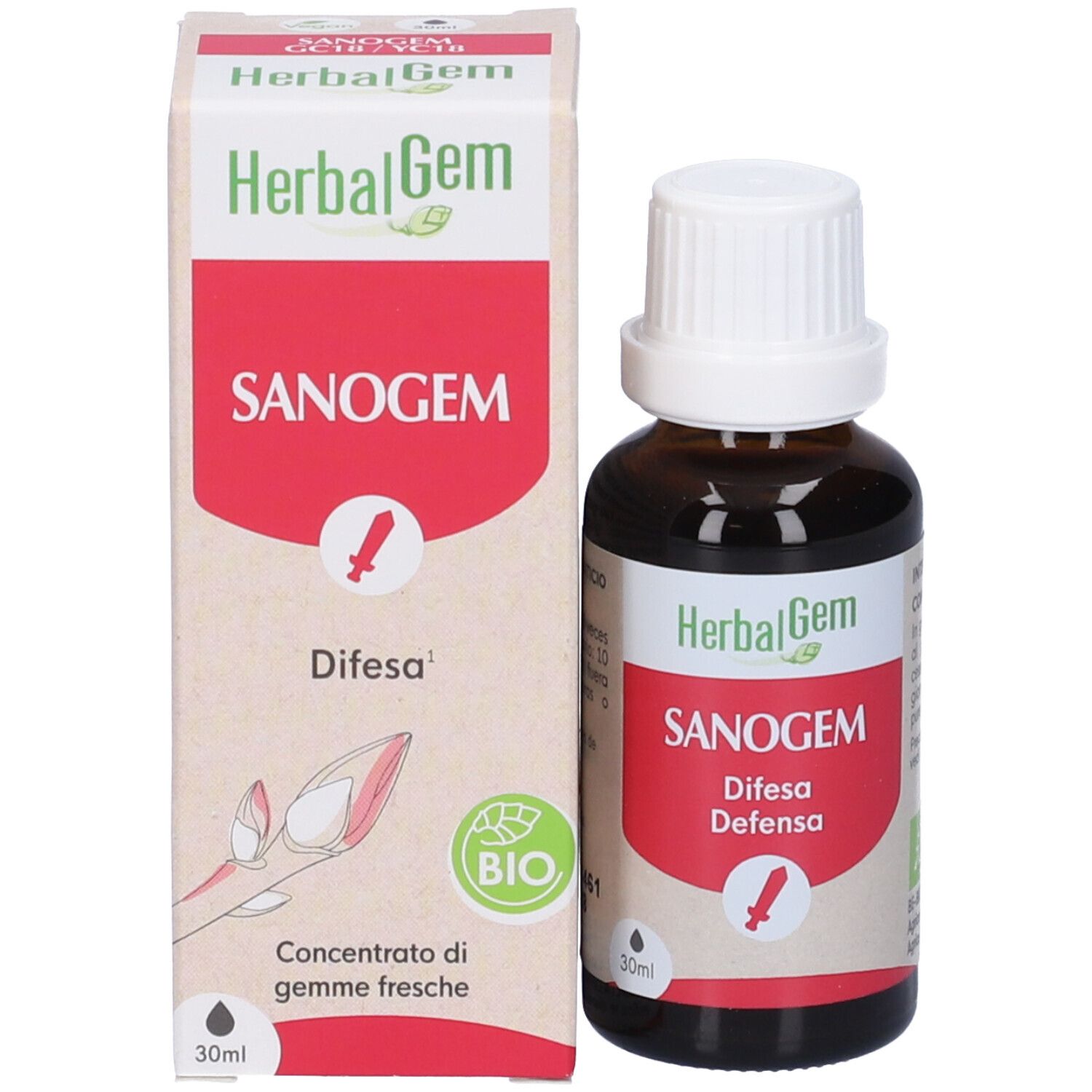 Herbalgem Sanogem Difesa Concentrato di Gemme Fresche Gocce