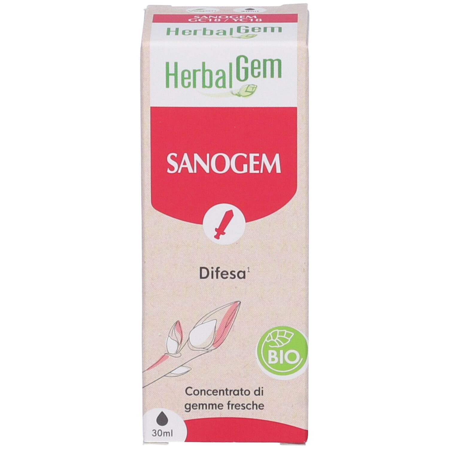 Herbalgem Sanogem Difesa Concentrato di Gemme Fresche Gocce