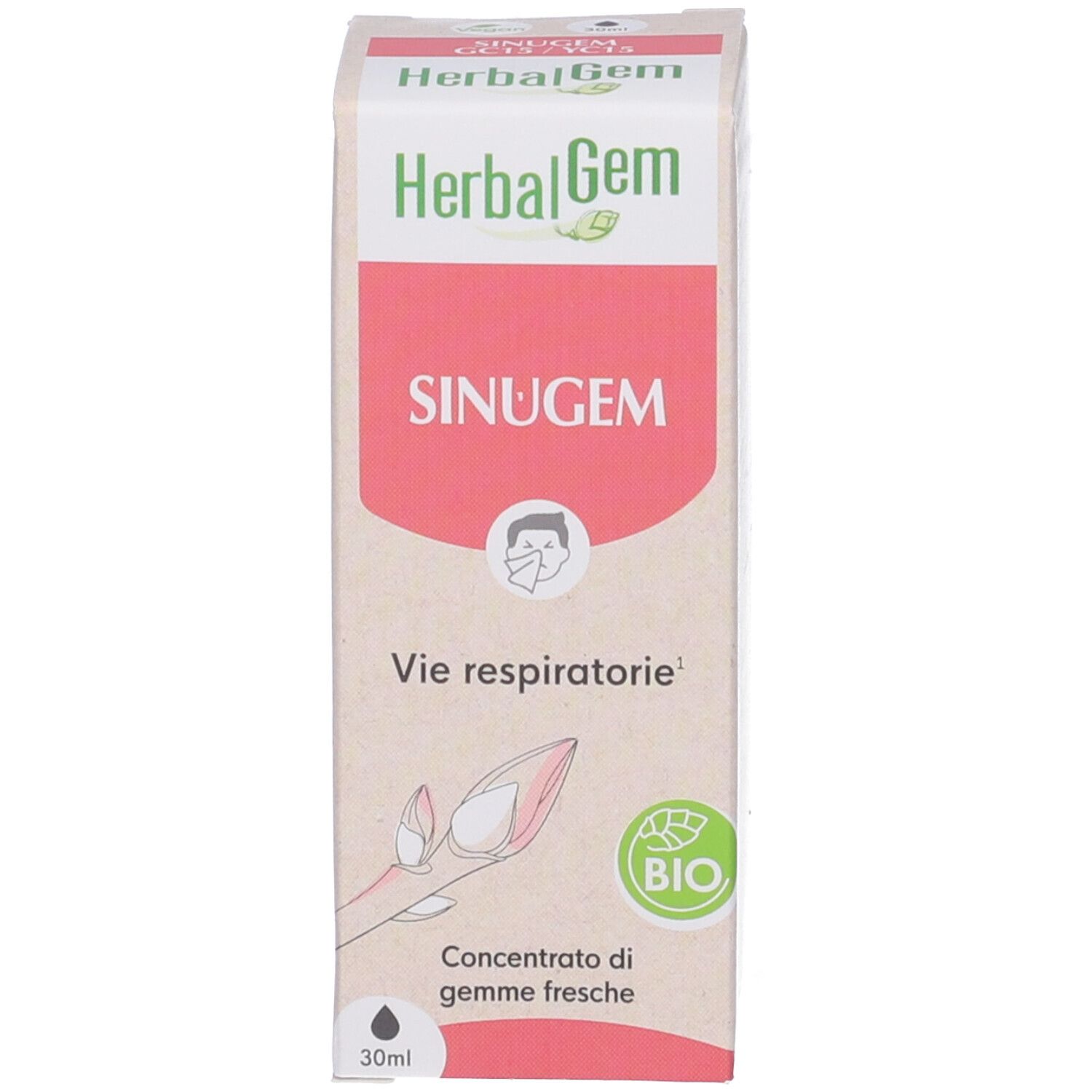 Herbalgem Sinugem Vie Respiratorie Concentrato di Gemme Fresche Gocce
