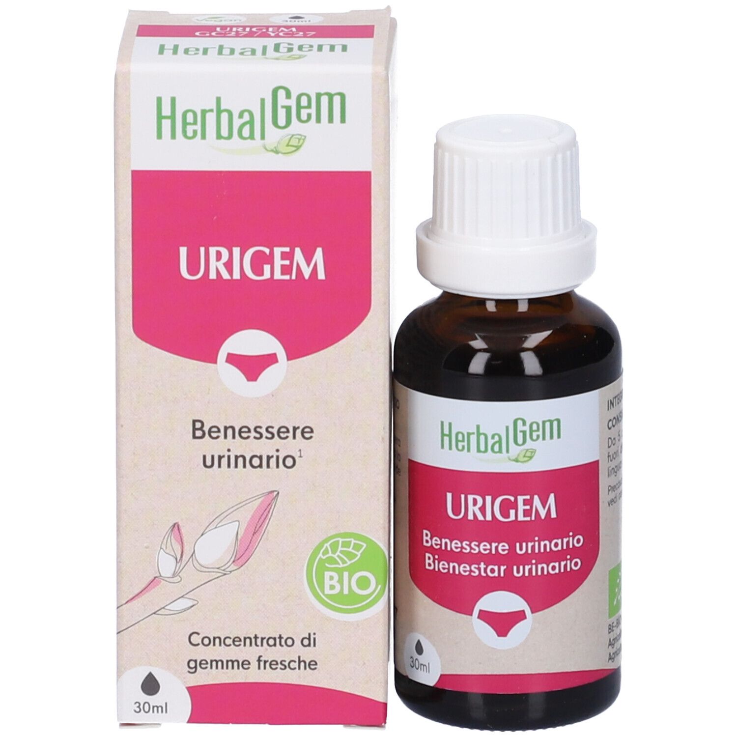 Herbalgem Urigem Benessere Urinario Concentrato di Gemme Fresche Gocce