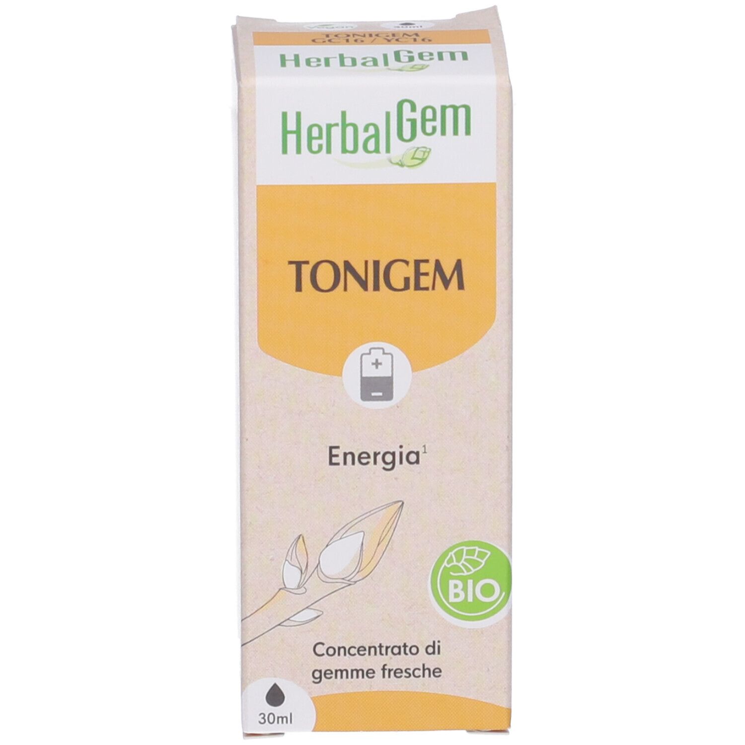 Herbalgem Tonigem Energia Concentrato di Gemme Fresche Gocce