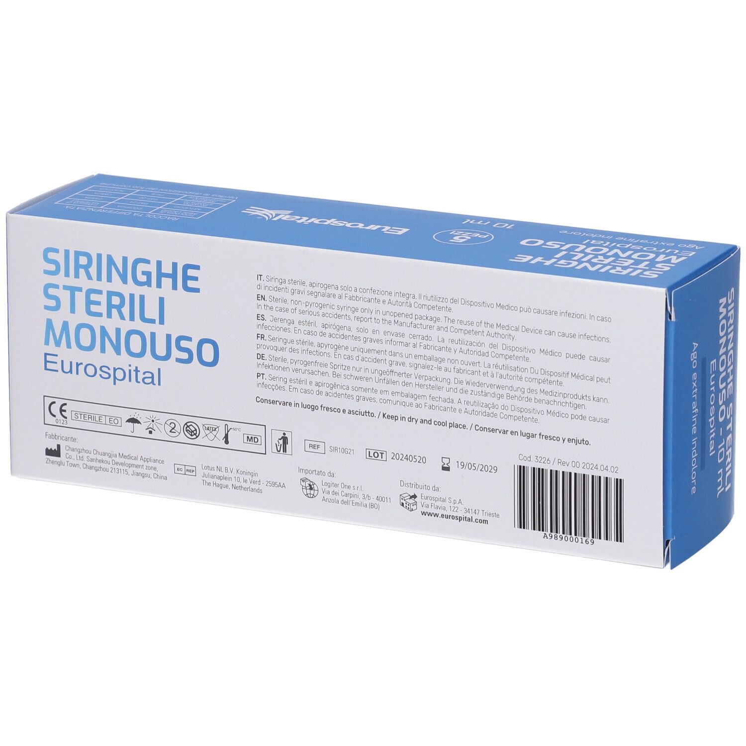 Eurospital Siringhe Sterili Monouso