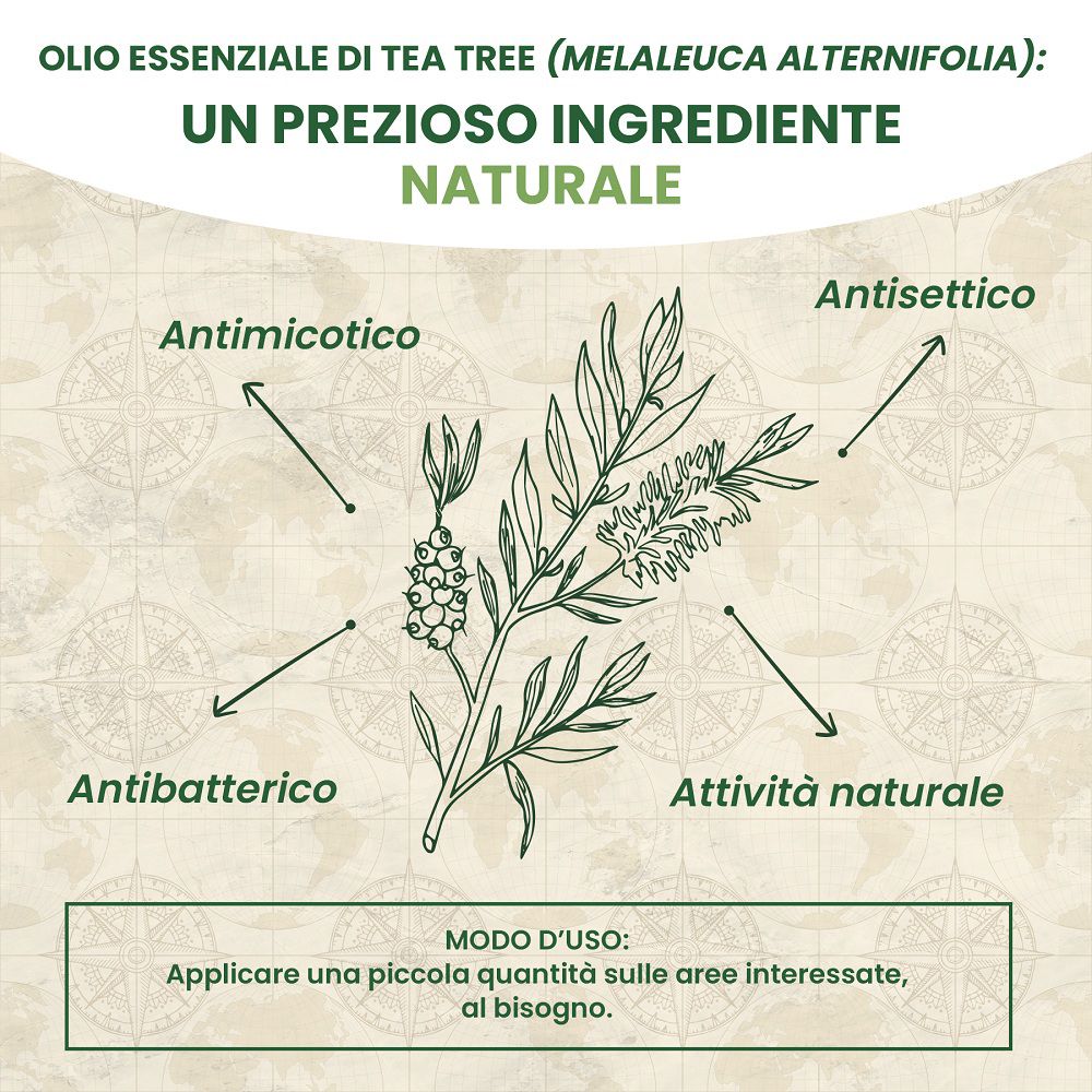 Stick anti-imperfezioni con olio di tea tree, 10ml, con sigilli per test nichel e dermatologici.