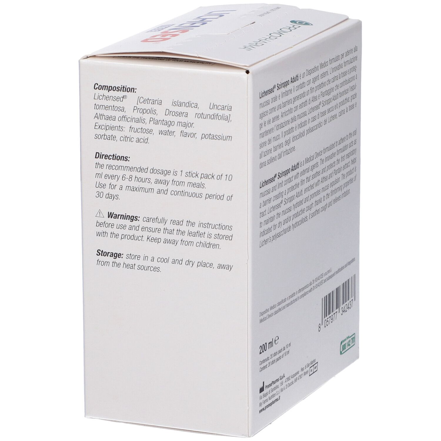 PromoPharma Lichensed® Sciroppo Adulti Stick Orali